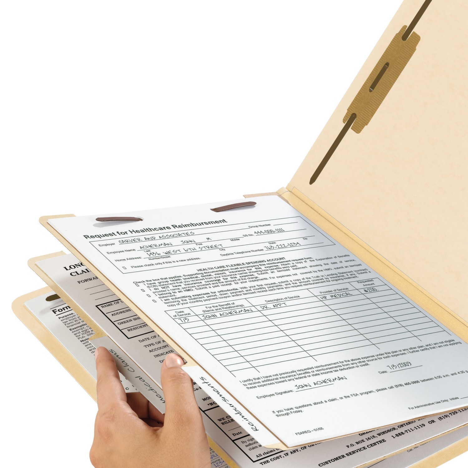 Smead Manila Classification Folders, 2 Dividers, Letter Size, Box Of 10 - Image 6