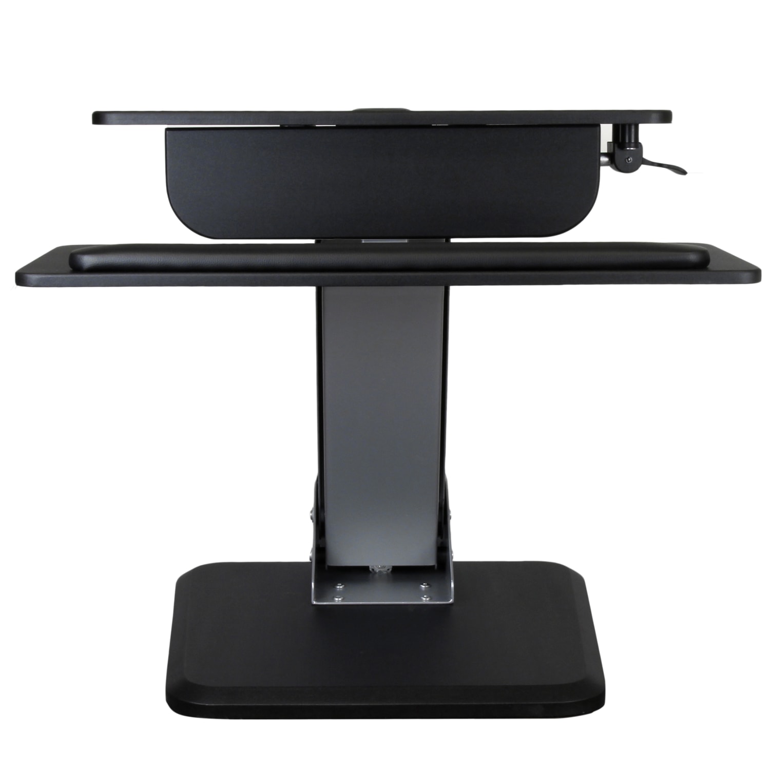 StarTech.com Sit-to-Stand Workstation, 6 5/16inH x 26 13/16inW x 33 3/4inD, Black/Silver - Image 3