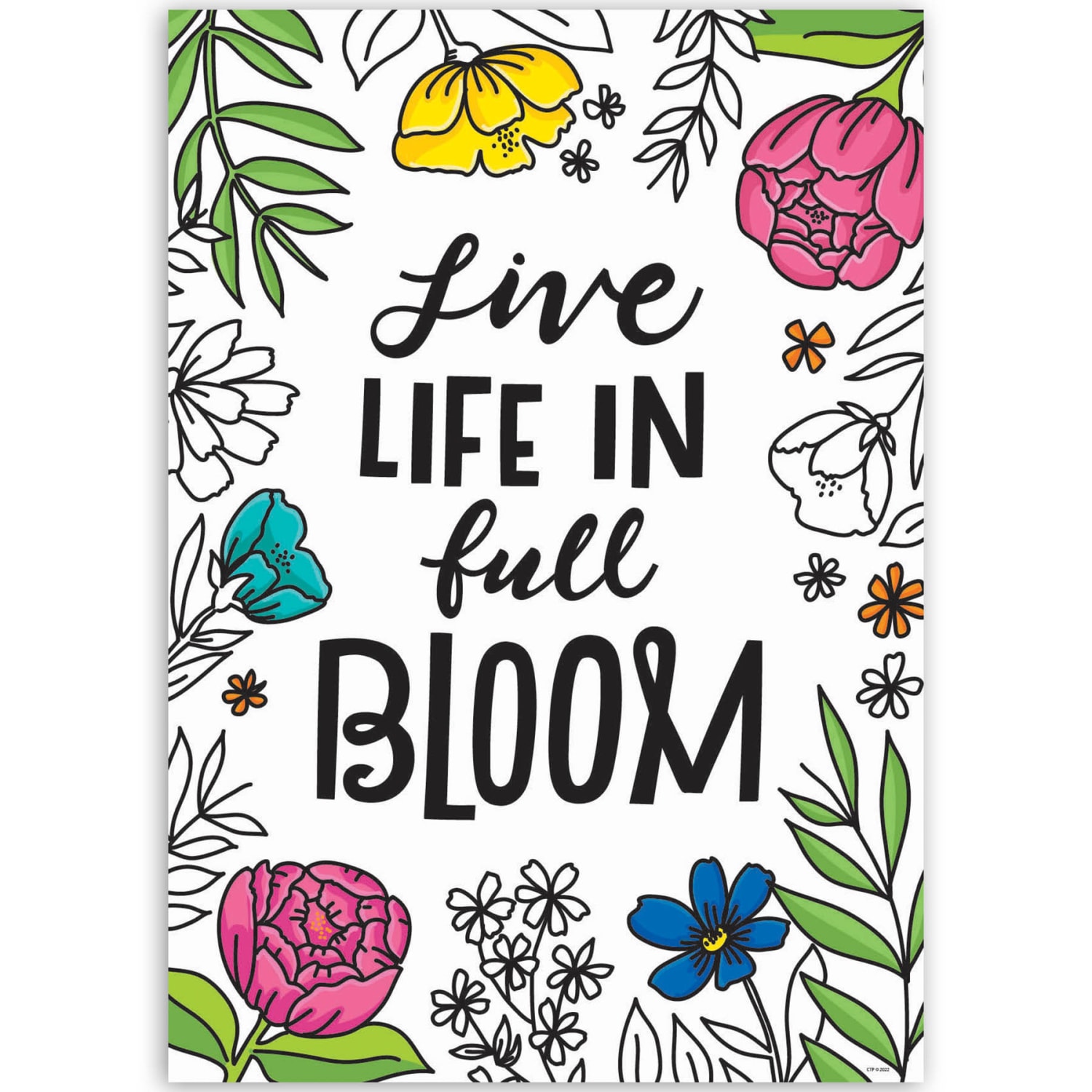 Creative Teaching Press Bright Blooms Inspire U Posters, 19in x 13-3/8in, Pack Of 4 Posters - Image 5