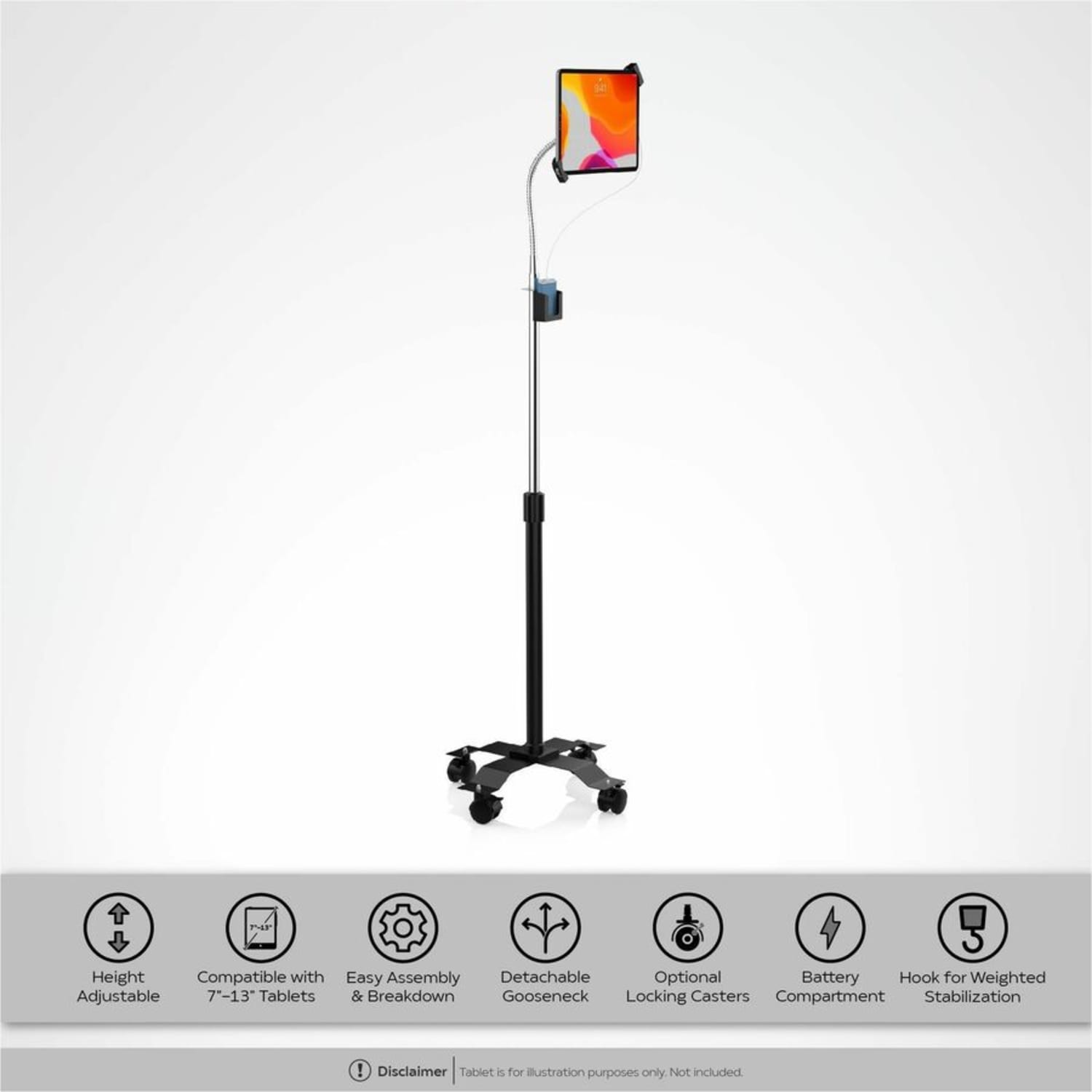 CTA Digital Compact Security Gooseneck Floor Stand  - PADSCGS - Image 5