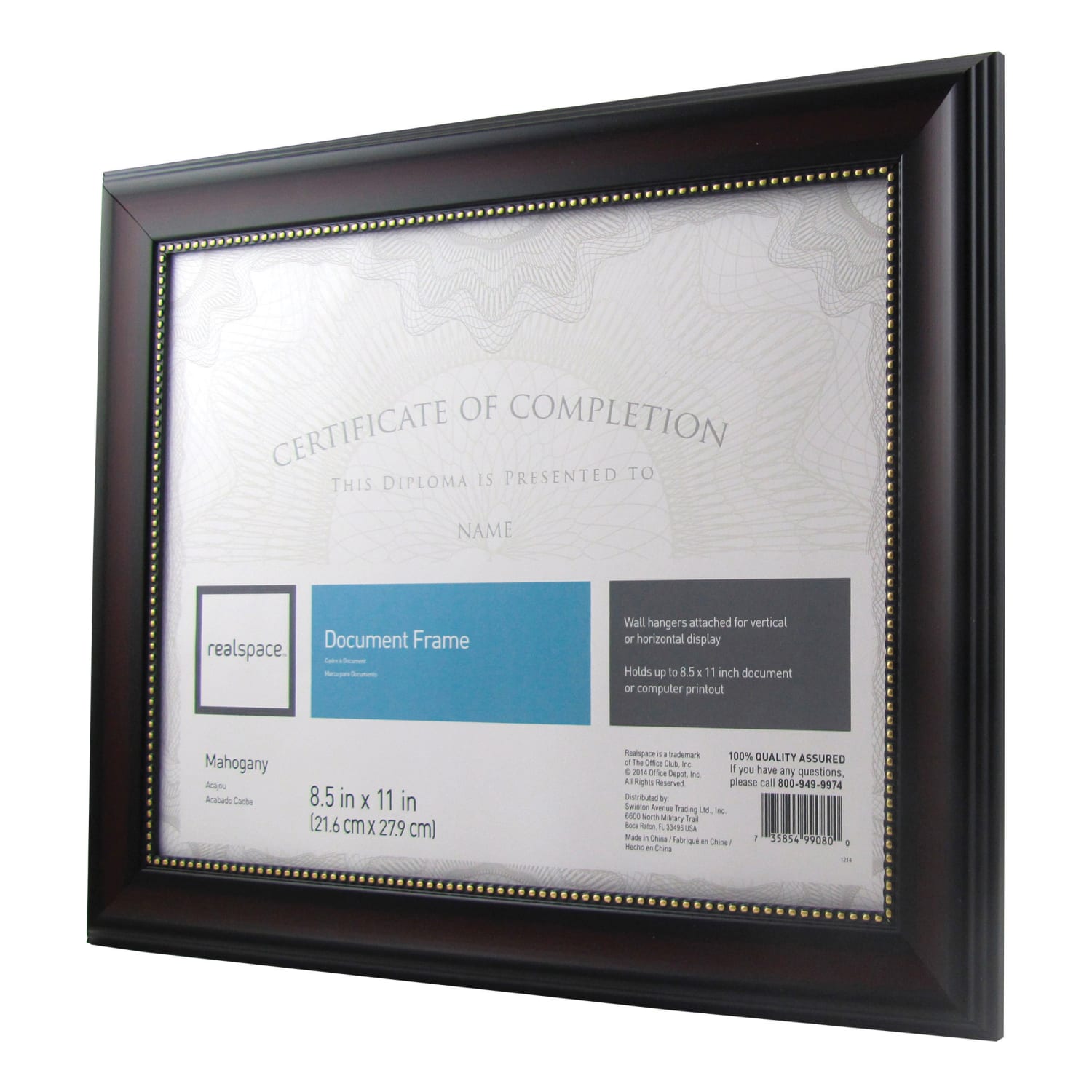 Realspace Photo/Document Frame, Harrison, 8-1/2in x 11in, Mahogany - Image 4