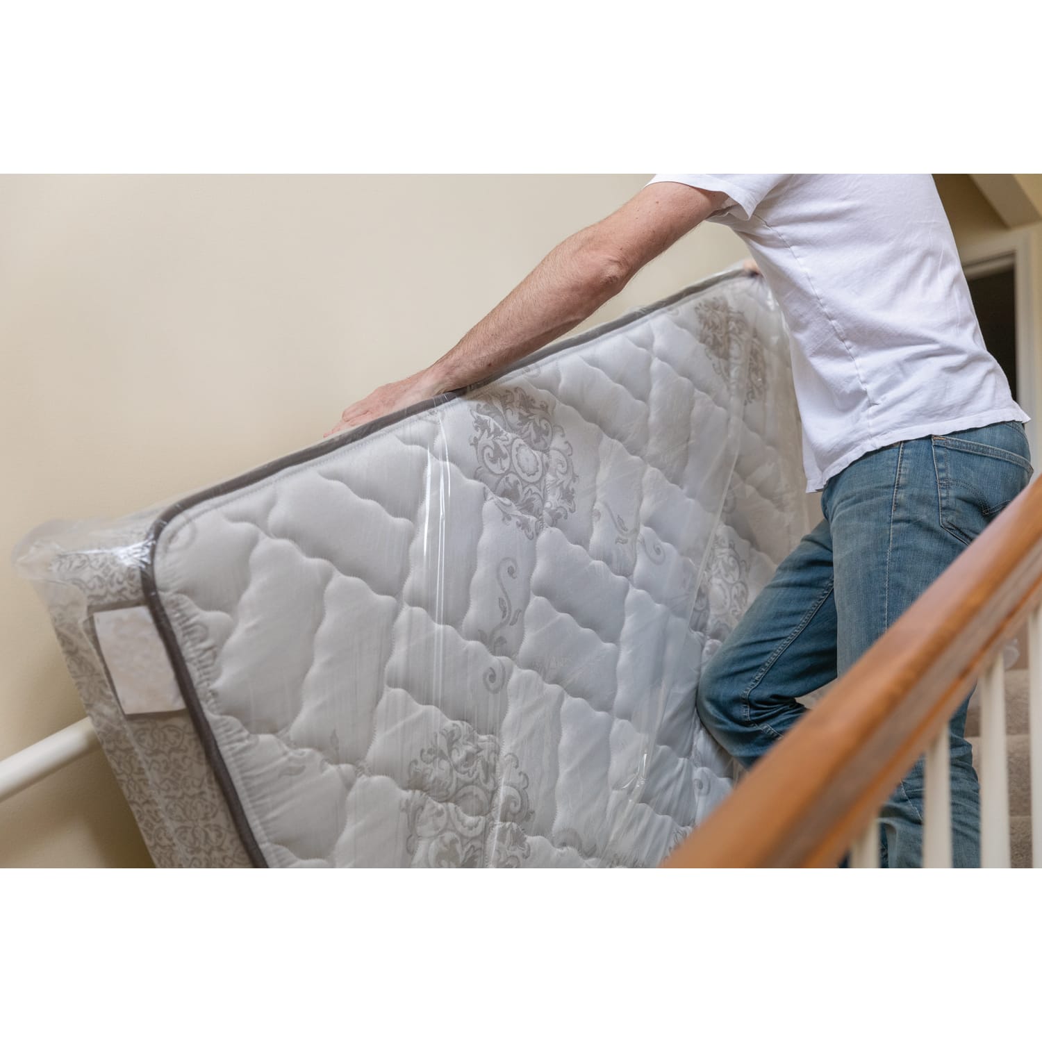 Duck Mattress Cover, Queen/King, 76inH x 94inW x 12inD, Clear - Image 5