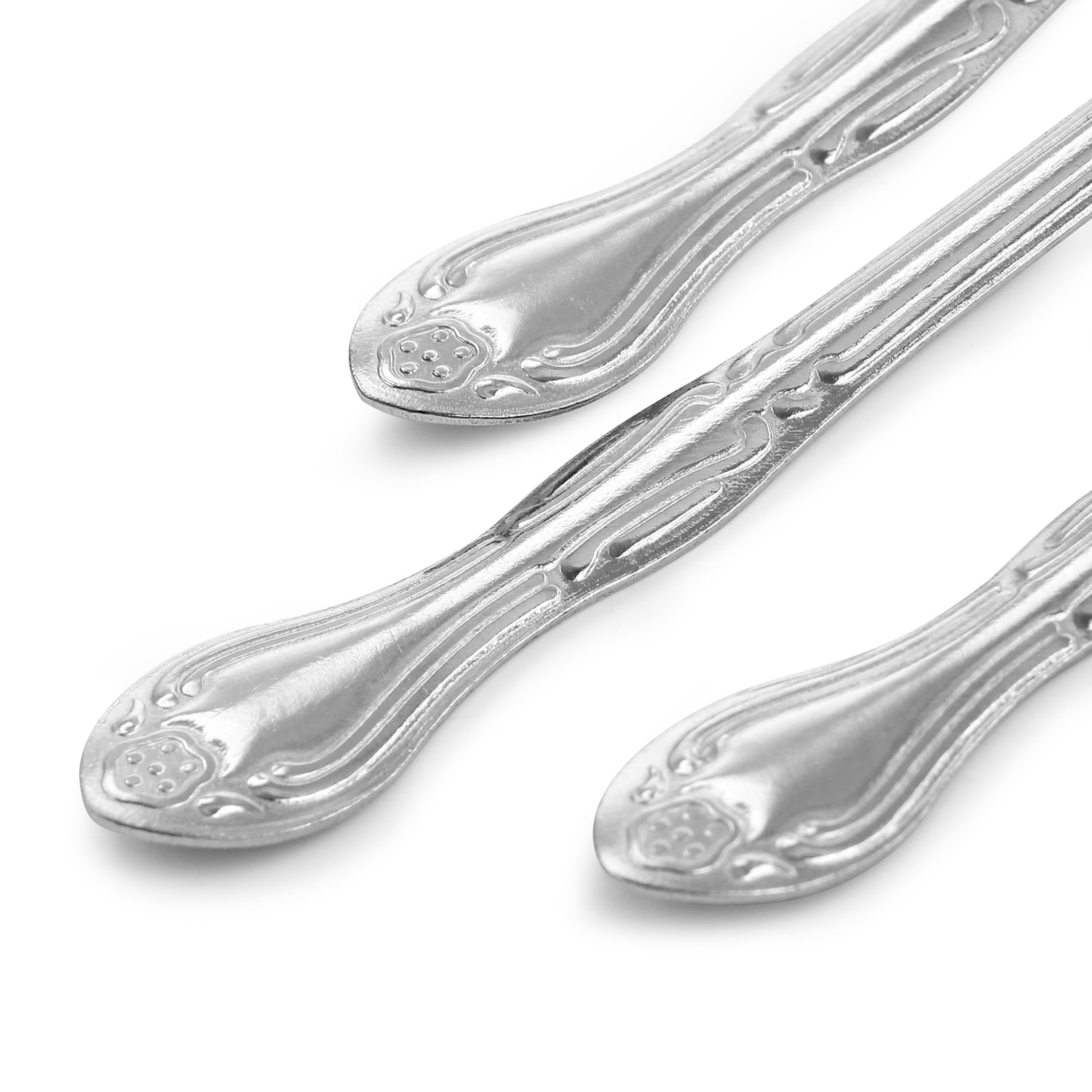 Gibson Home Abbie 4-Piece Stainless Steel Dinner Spoon Set, Silver - Image 5