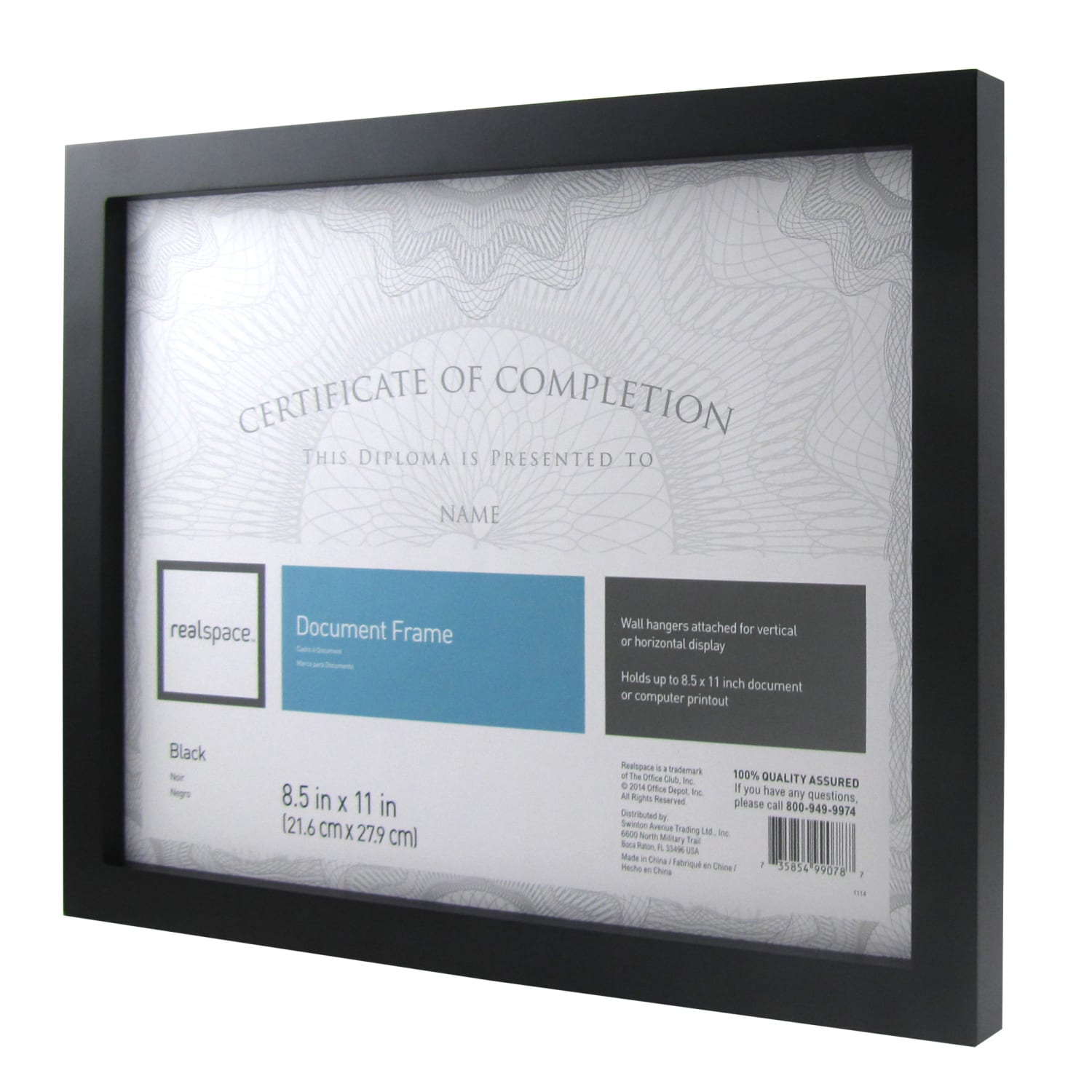 Realspace Photo/Document Frame, Gallery, 8-1/2in x 11in, Black - Image 3