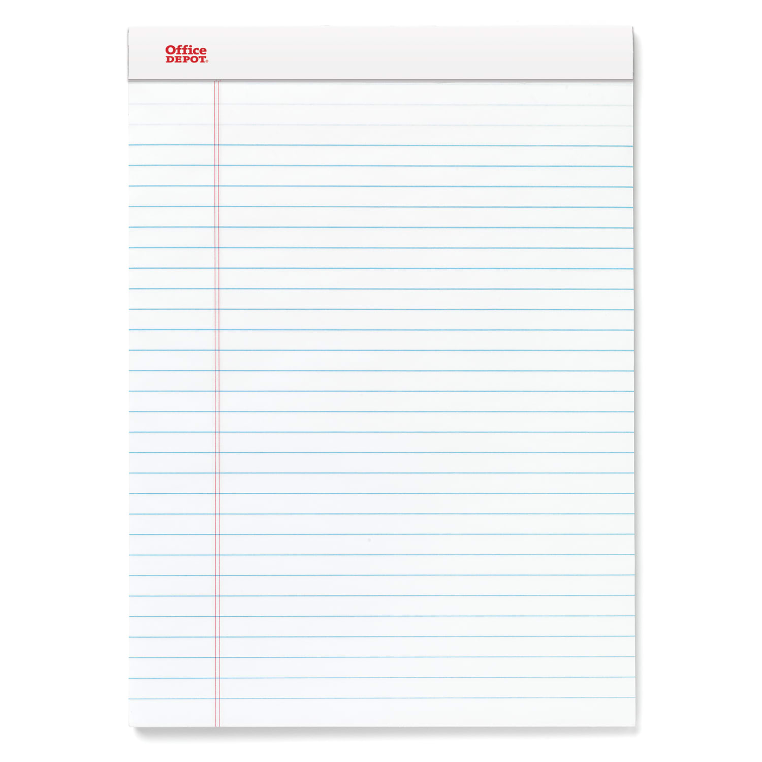 Office Depot Brand Writing Pads, 8-1/2in x 11-3/4in, Legal/Wide Ruled, 50 Sheets, White, Pack Of 12 Pads - Image 3