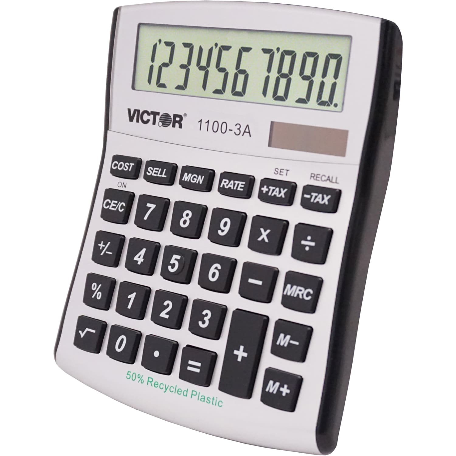 Victor 11003A Mini Desktop Calculator - Large Display, Angled Display, Dual Power, Independent Memory, Battery Backup - 11003A - Image 5