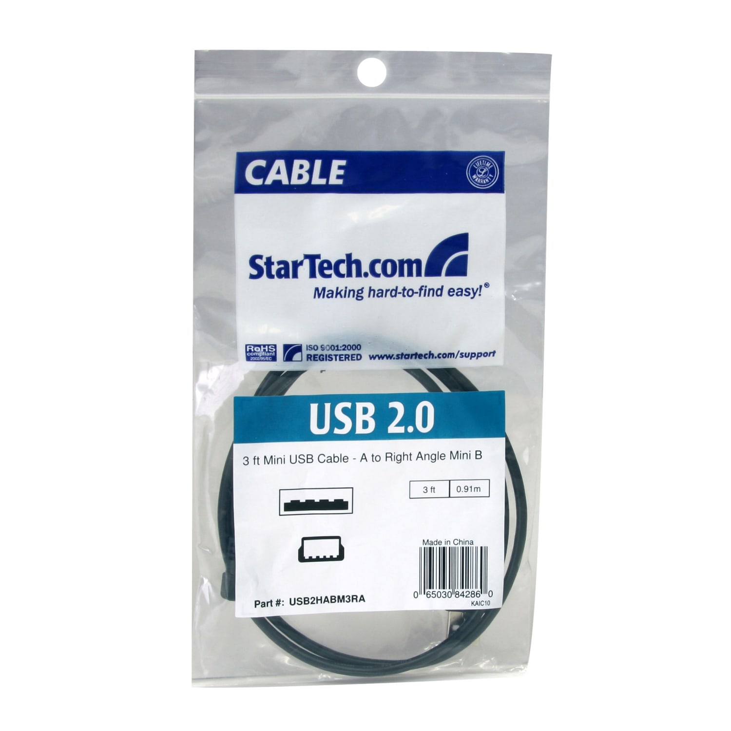 StarTech.com USB to Mini Right Angle USB Cable, 3 ft - Image 6