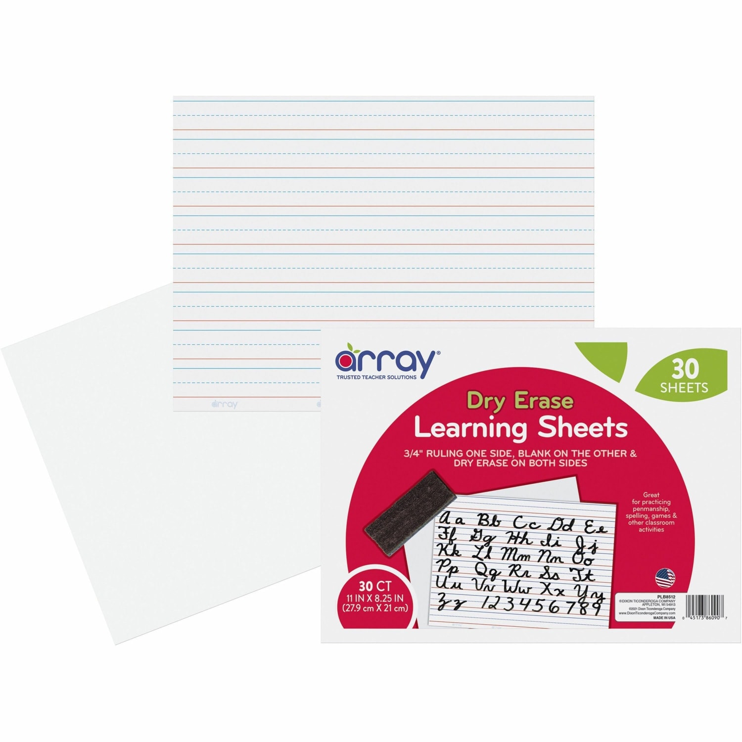 GoWrite! Dry-Erase Double-Sided Learning Boards, 11in x 8 1/4in, White, Pack Of 30 - Image 3