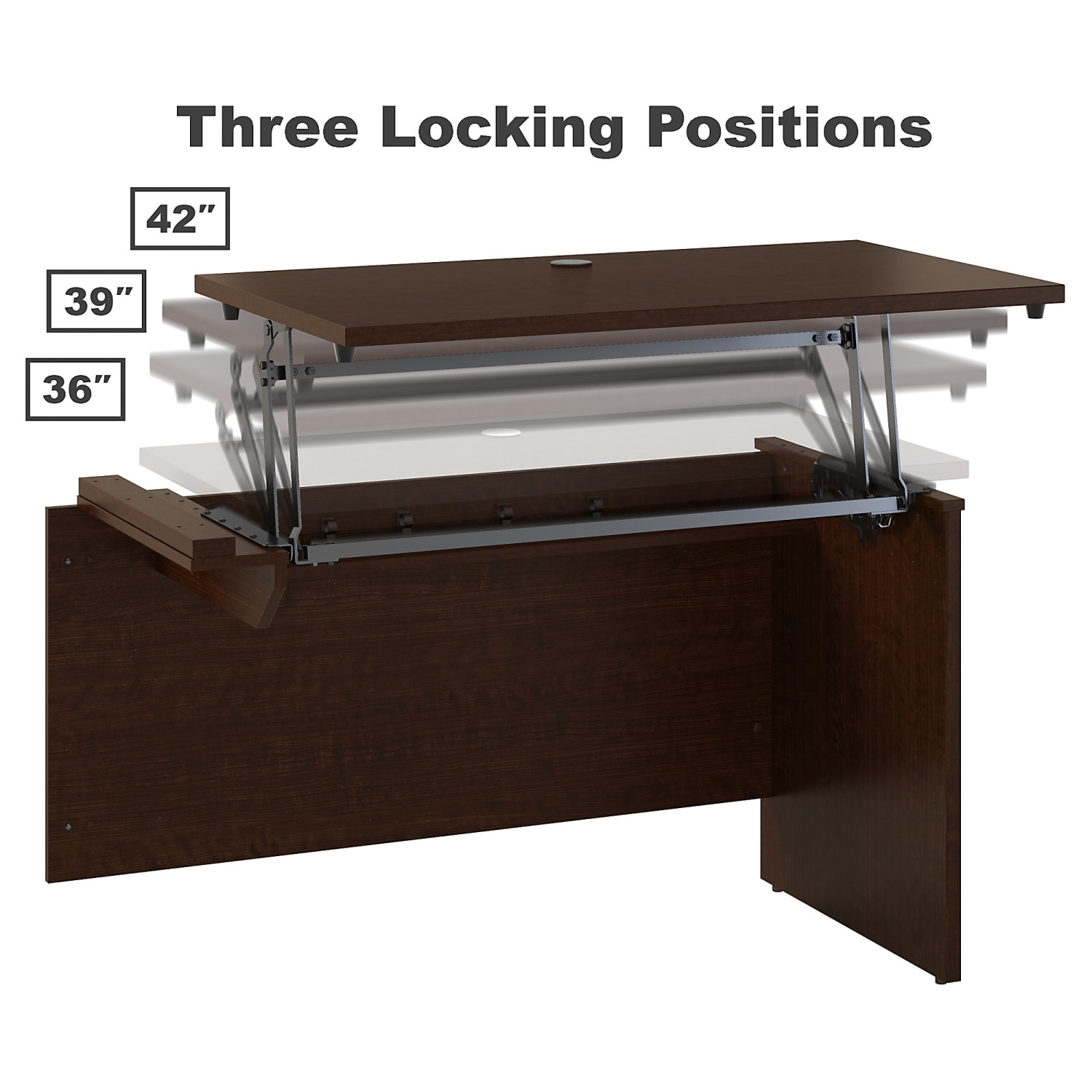Bush Business Furniture Series C Components 72inW Sit To Stand L Shaped Desk with Mobile File Cabinet, Mocha Cherry, Standard Delivery, SRC126MRSU - Image 4