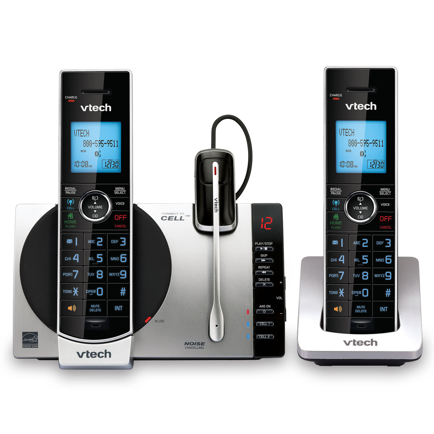 VTech DECT 6.0 2 Handset Connect To Cell Cordless Phone With Digital Answering System, DS6771-3, 2 Handsets, 1 Cordless Headset - Image 4