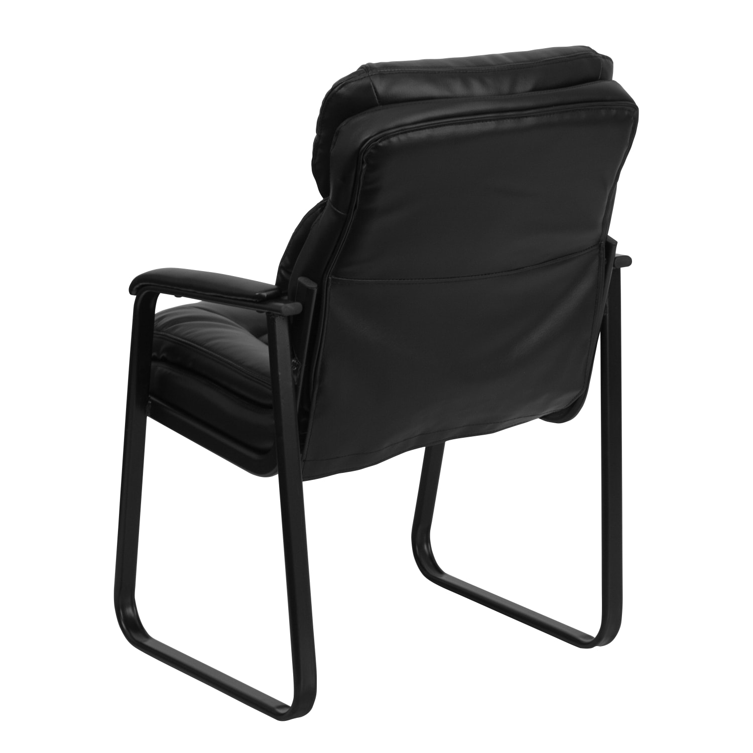 Flash Furniture LeatherSoft Faux Leather SledBase Side Chair Black PopularChairscom Flash Furniture LeatherSoft Faux Leather Sled Base Side Chair Black PopularChairscom