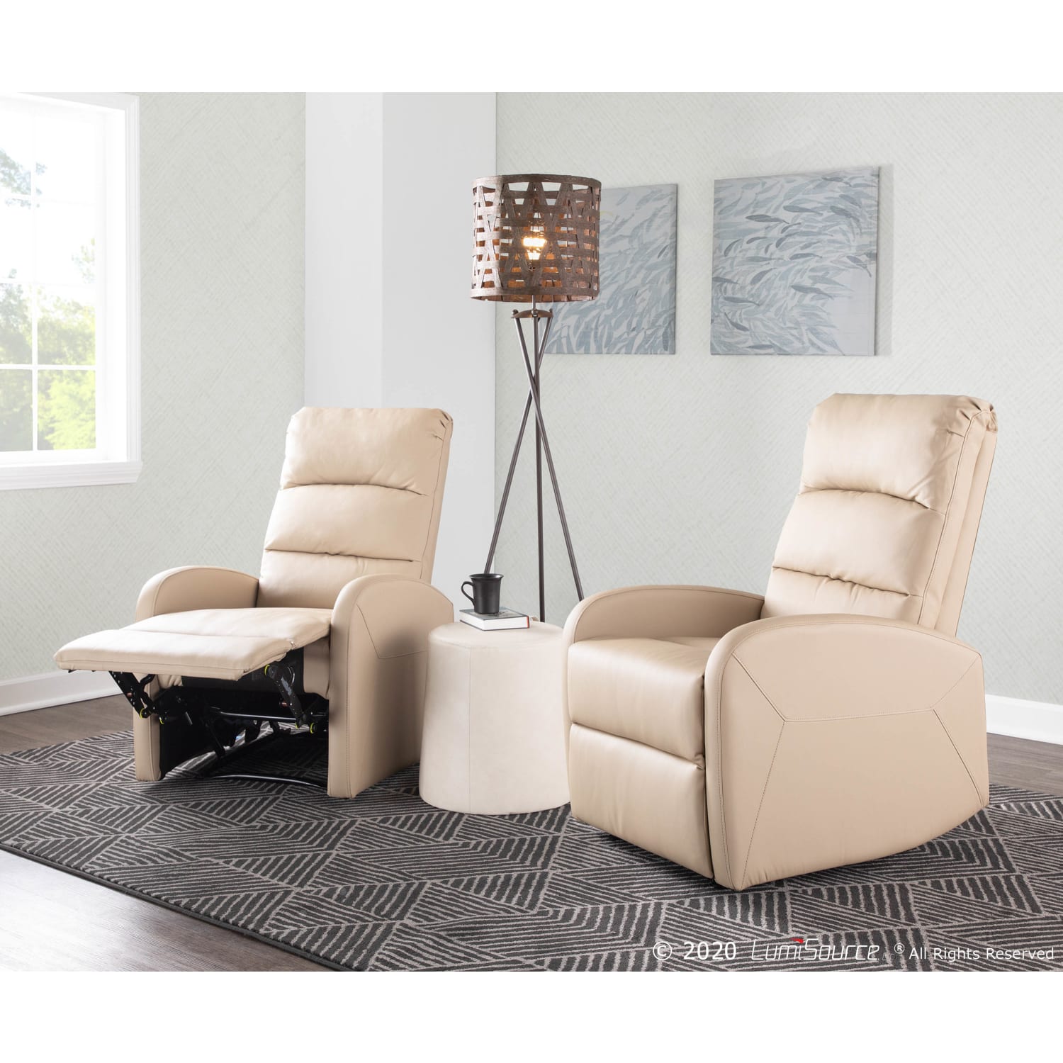 LumiSource Dormi Recliner Beige PopularChairscom