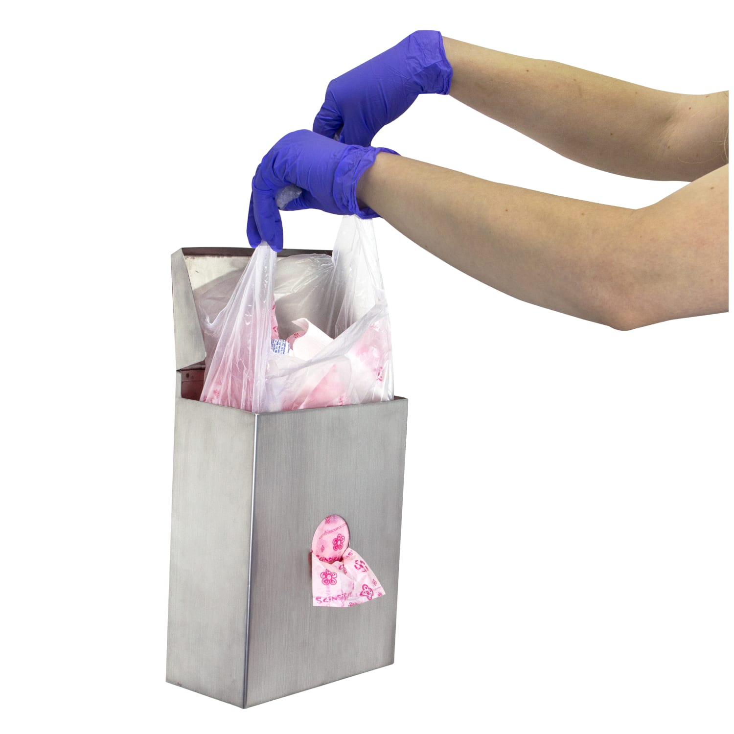Hospeco Scensibles SecureFit360 Universal Receptacle Liner Bags, 1.75 Gallons, 12-1/2in x 23in, White, Pack Of 500 Bags - Image 4