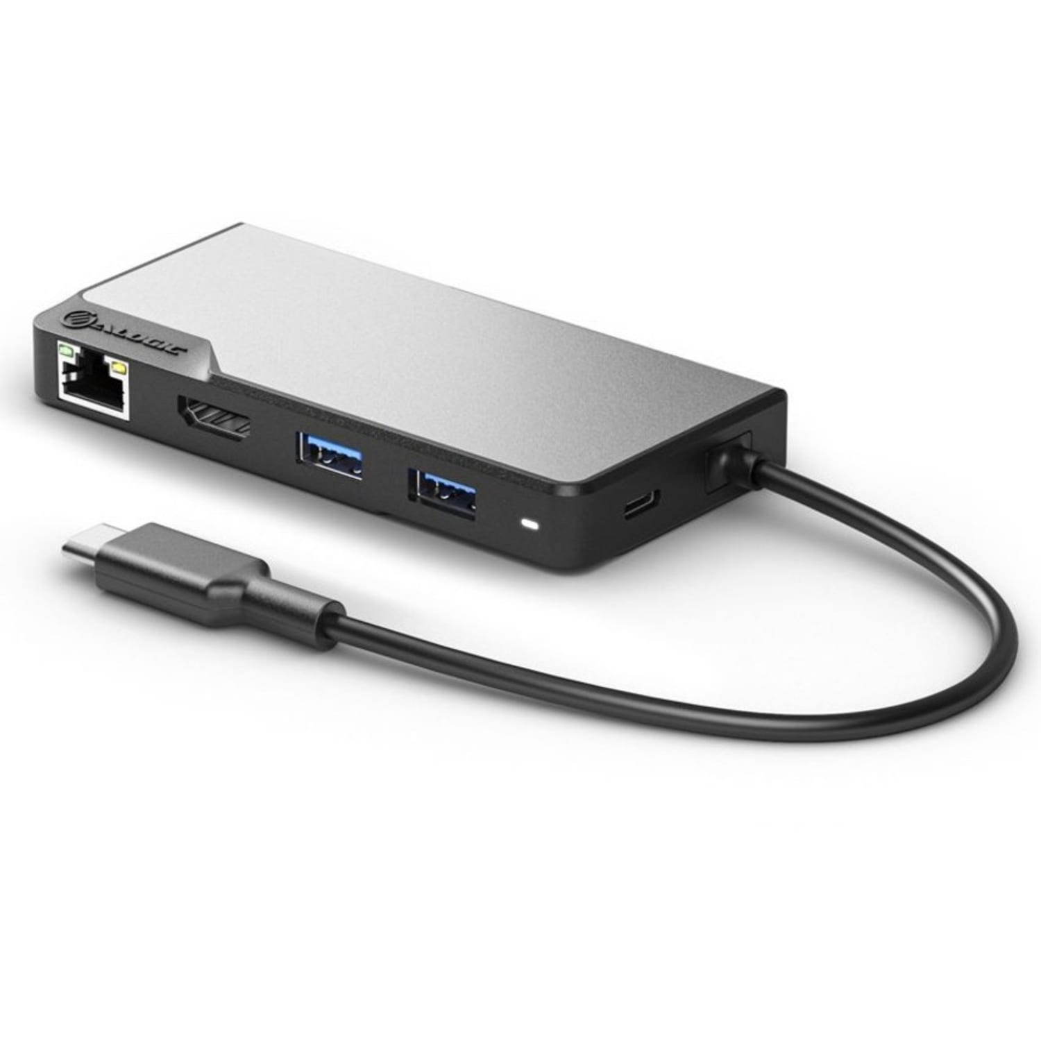 ALOGIC USB-C Fusion ALPHA 5-in-1 Hub - 1 x HDMI 4K@60Hz, 2 x USB-A (USB 3.0), 1 x Gigabit Ethernet, 1 x USB-C (Data & PD) - Space Grey - USB Type C - 4K - 3840 x 2160 - 3 x USB Ports - 2 x USB 3.0 - USB Type-A - USB Type-C - 1 x RJ-45 Ports - Image 4