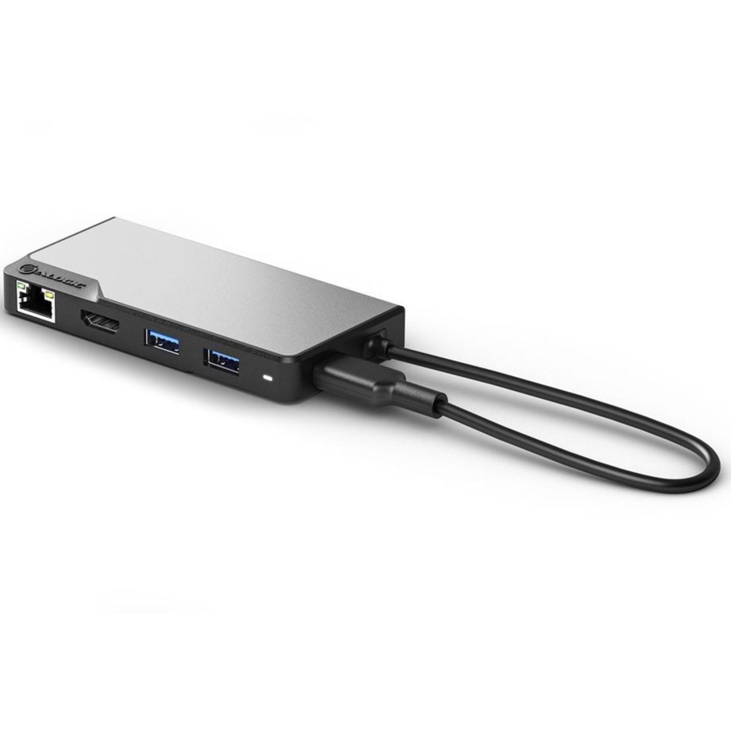 ALOGIC USB-C Fusion ALPHA 5-in-1 Hub - 1 x HDMI 4K@60Hz, 2 x USB-A (USB 3.0), 1 x Gigabit Ethernet, 1 x USB-C (Data & PD) - Space Grey - USB Type C - 4K - 3840 x 2160 - 3 x USB Ports - 2 x USB 3.0 - USB Type-A - USB Type-C - 1 x RJ-45 Ports - Image 5