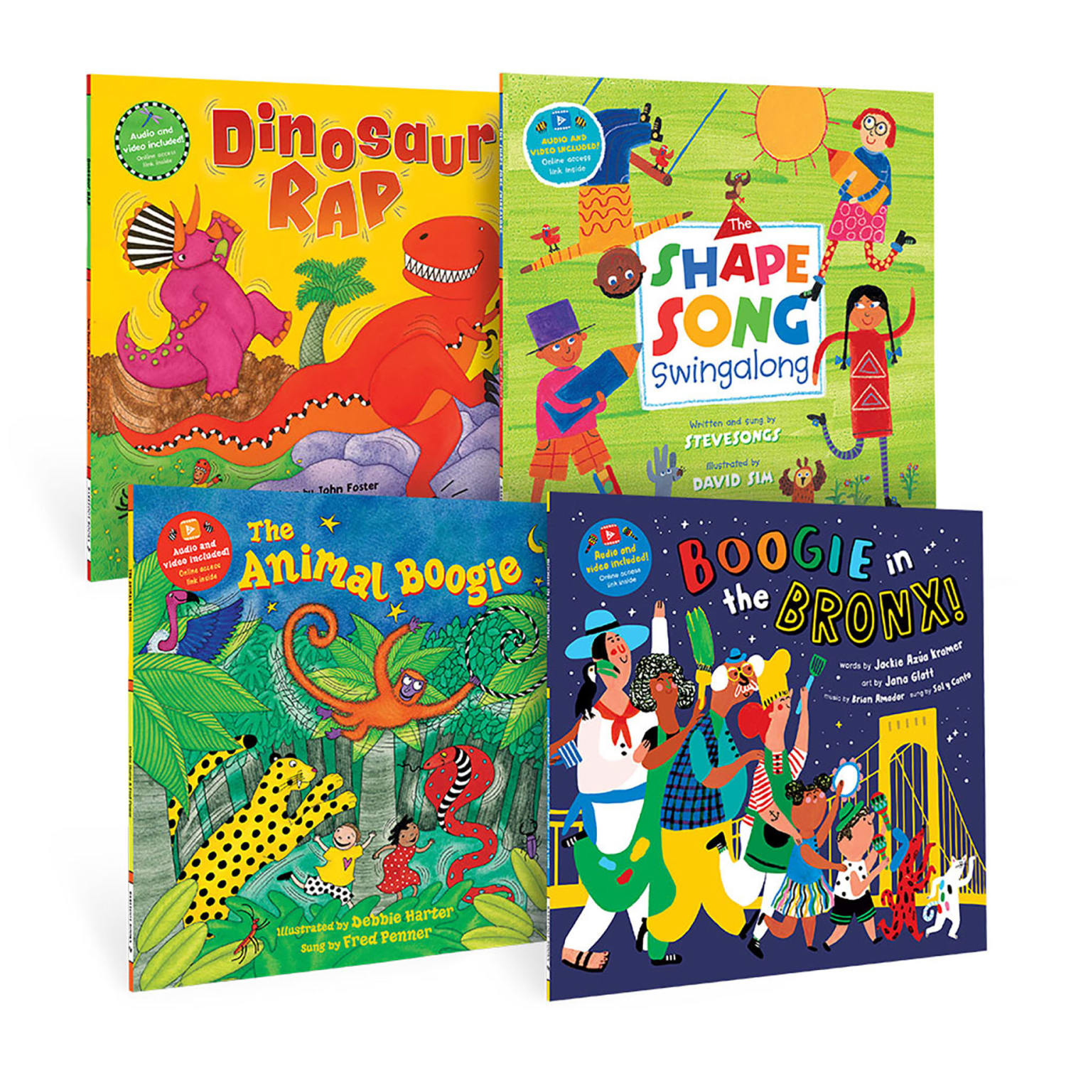 Barefoot Books PreK Boogie Time Singalongs Book Bundle, Set Of 4 Books