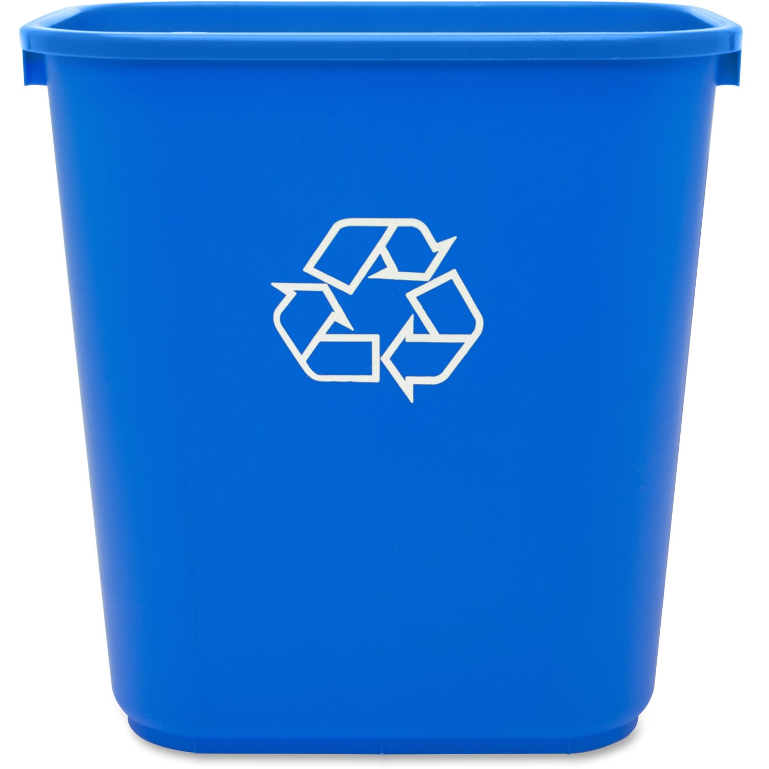 Genuine Joe Recycle Wastebasket, 15inH x 14 1/2inW x 10 1/2inD, 7.13-Gallon Capacity, Blue - Image 6