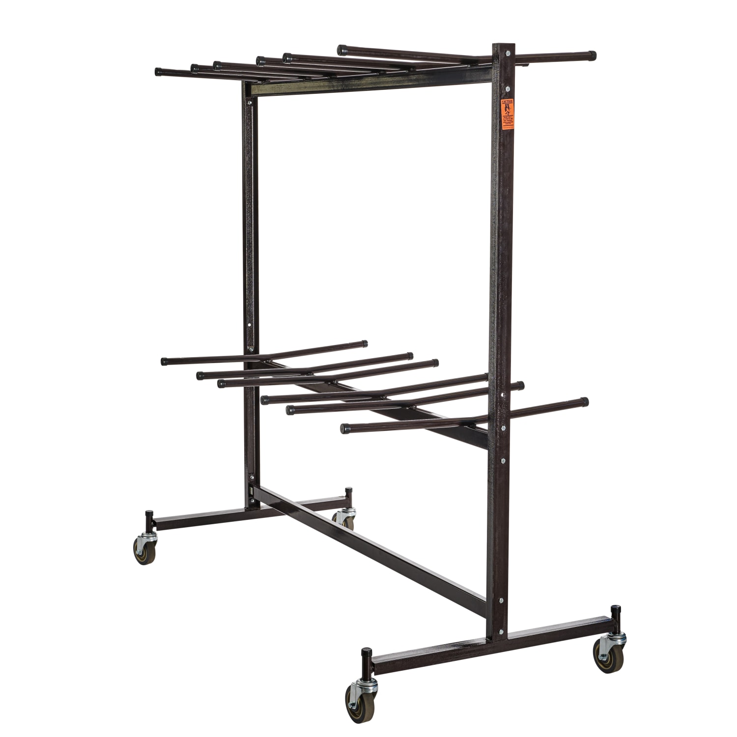 National Public Seating Folding Chair Dolly For 84 Chairs, 70inH x 67inW x 33-1/4inD, Brown