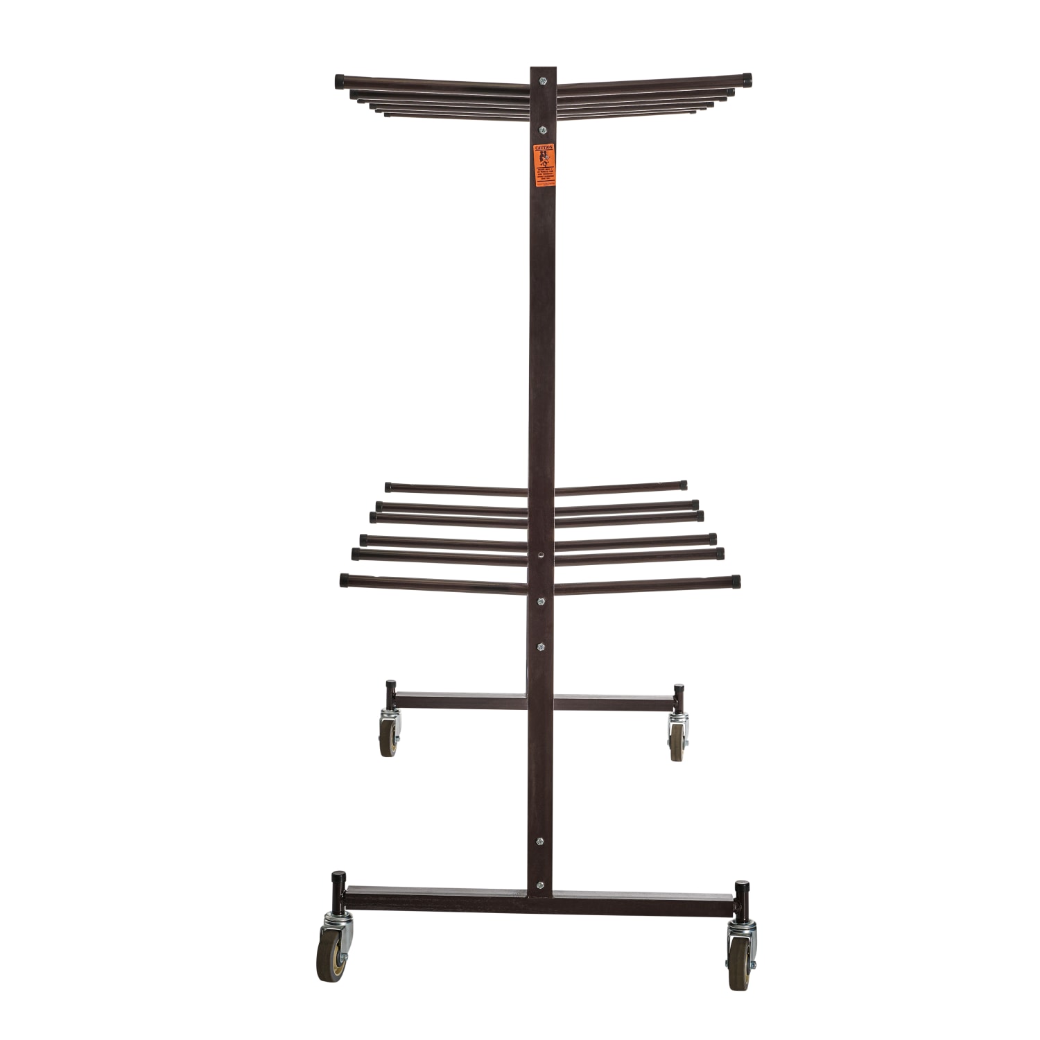 National Public Seating Folding Chair Dolly For 84 Chairs, 70inH x 67inW x 33-1/4inD, Brown - Image 3