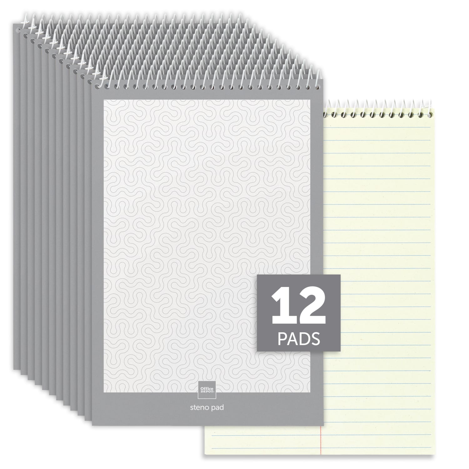 Office Depot Brand Steno Books, 6in x 9in, Gregg Ruled, 70 Sheets, Greentint, Pack Of 12 - Image 5