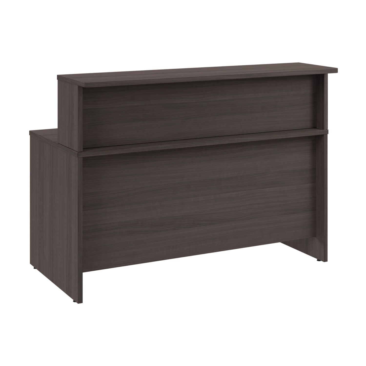 Bush Business Furniture Arrive 60inW Reception Desk with Shelf, Storm Gray, Standard Delivery - Image 3