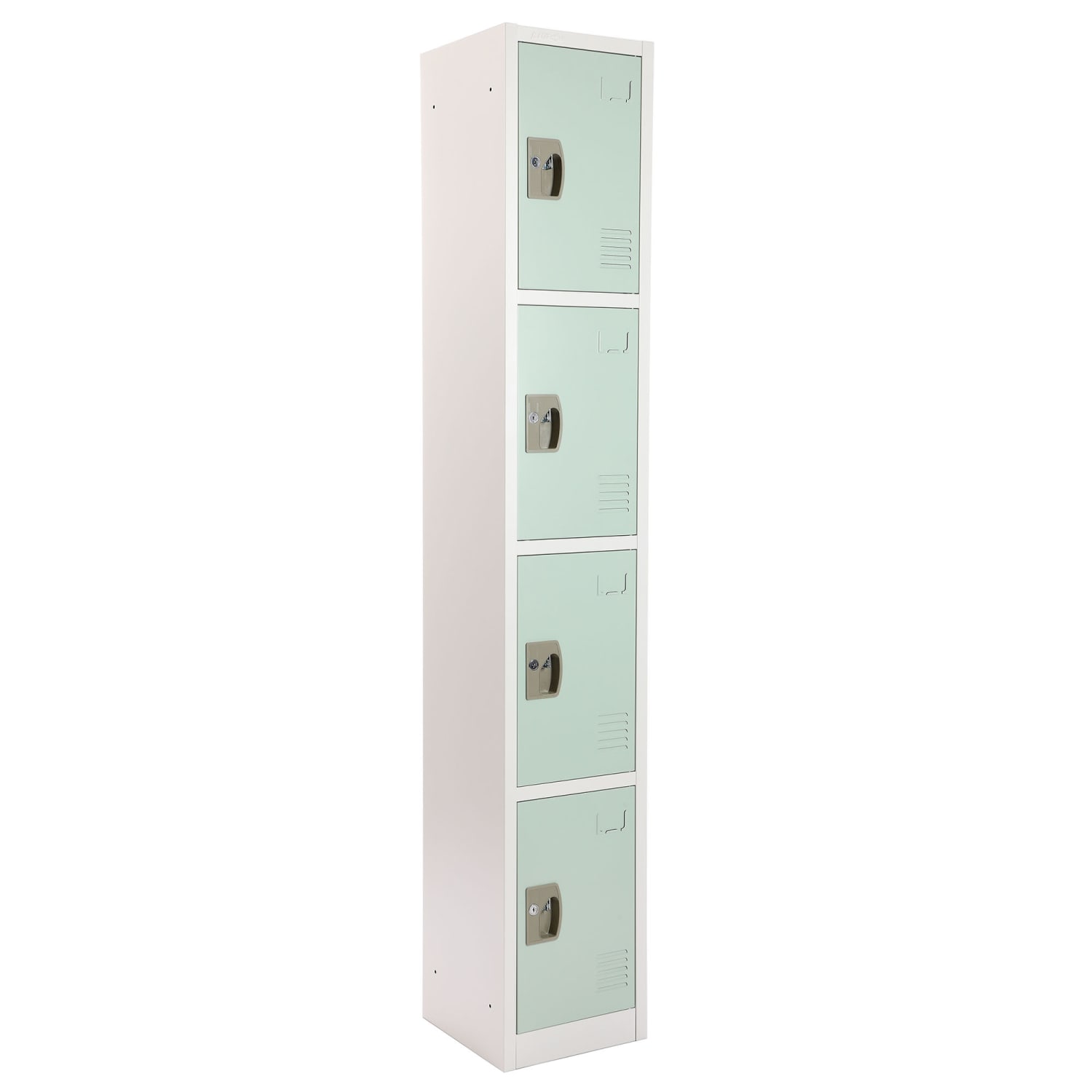 Alpine AdirOffice 4-Tier Steel Locker, 72inH x 12inW x 12inD, Misty Green - Image 3