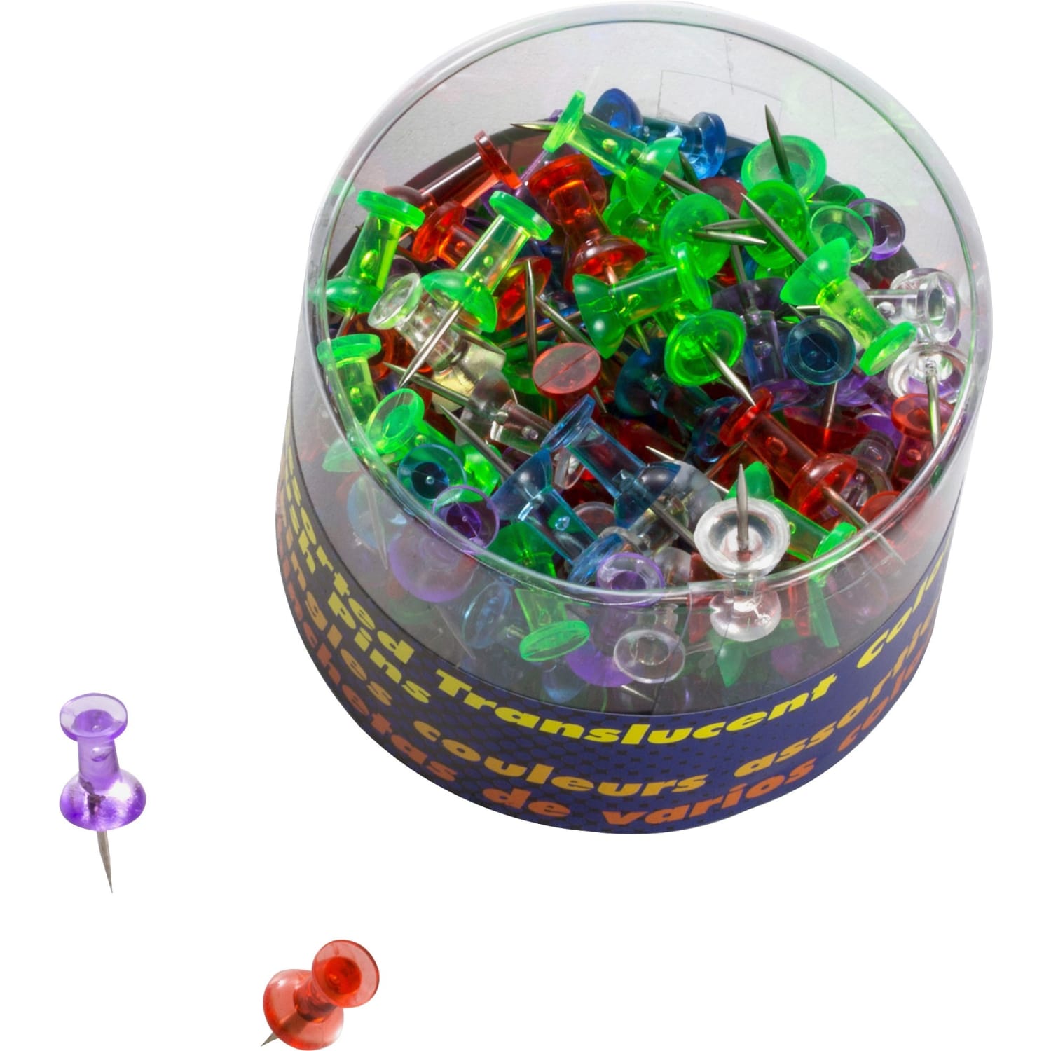 OIC Translucent Pushpins, Assorted Colors, Pack Of 200 - Image 4