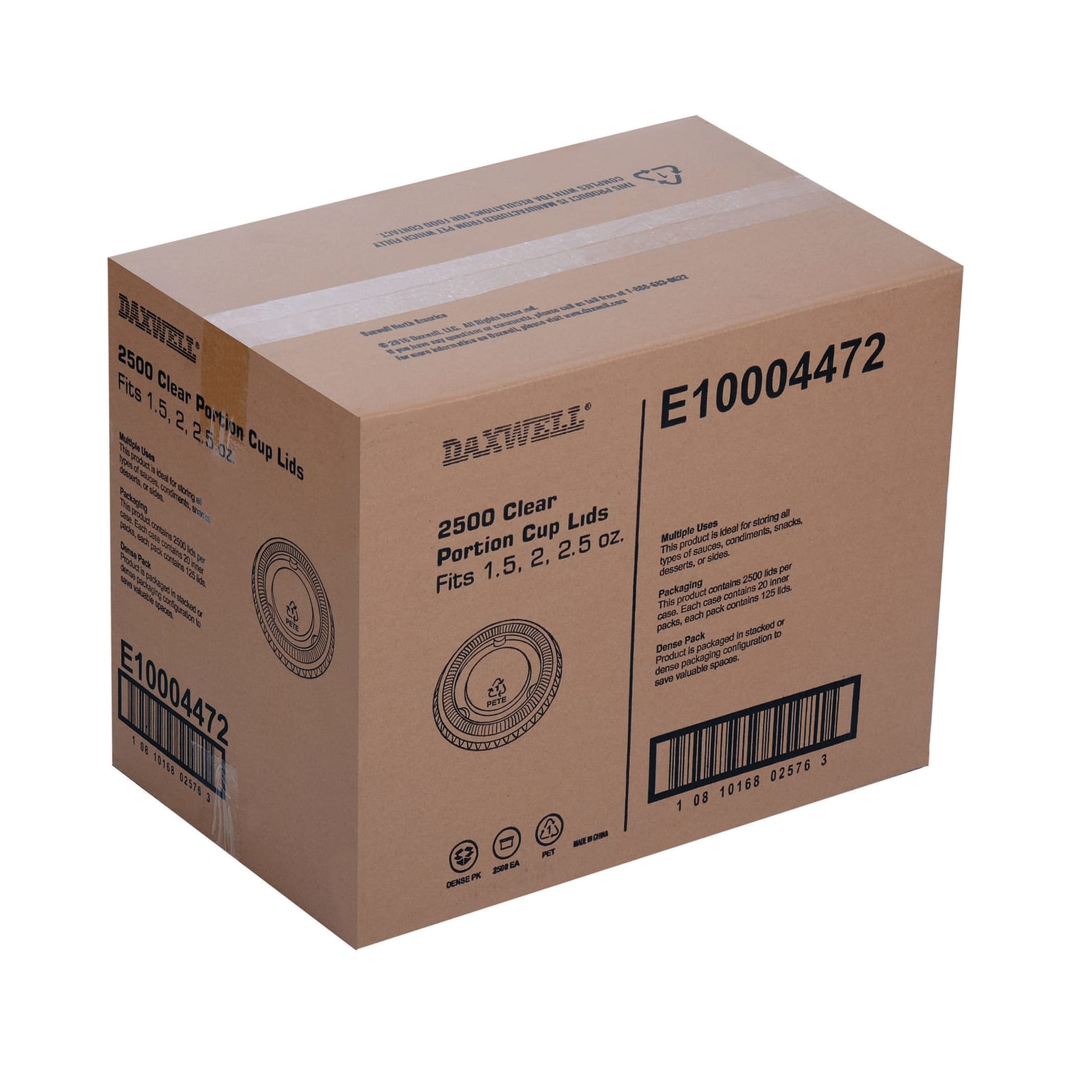 Daxwell Portion Cup Lids, For 2 Oz Portion Cups, Clear, Case Of 2,500 Lids - Image 3