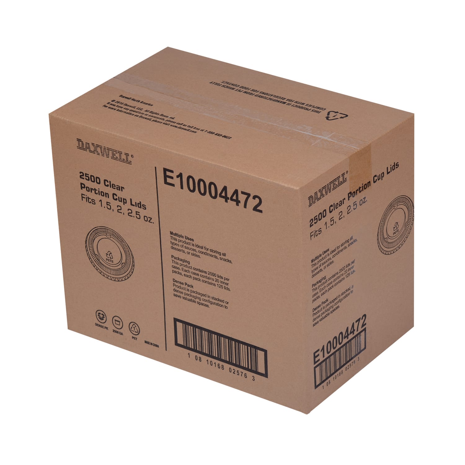 Daxwell Portion Cup Lids, For 2 Oz Portion Cups, Clear, Case Of 2,500 Lids - Image 4