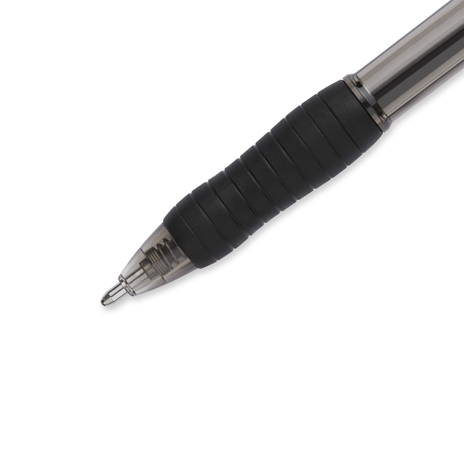 Paper Mate Profile Retractable Ballpoint Pens, Bold Point, 1.4 mm, Translucent Black Barrel, Black Ink, Pack Of 12 - Image 4