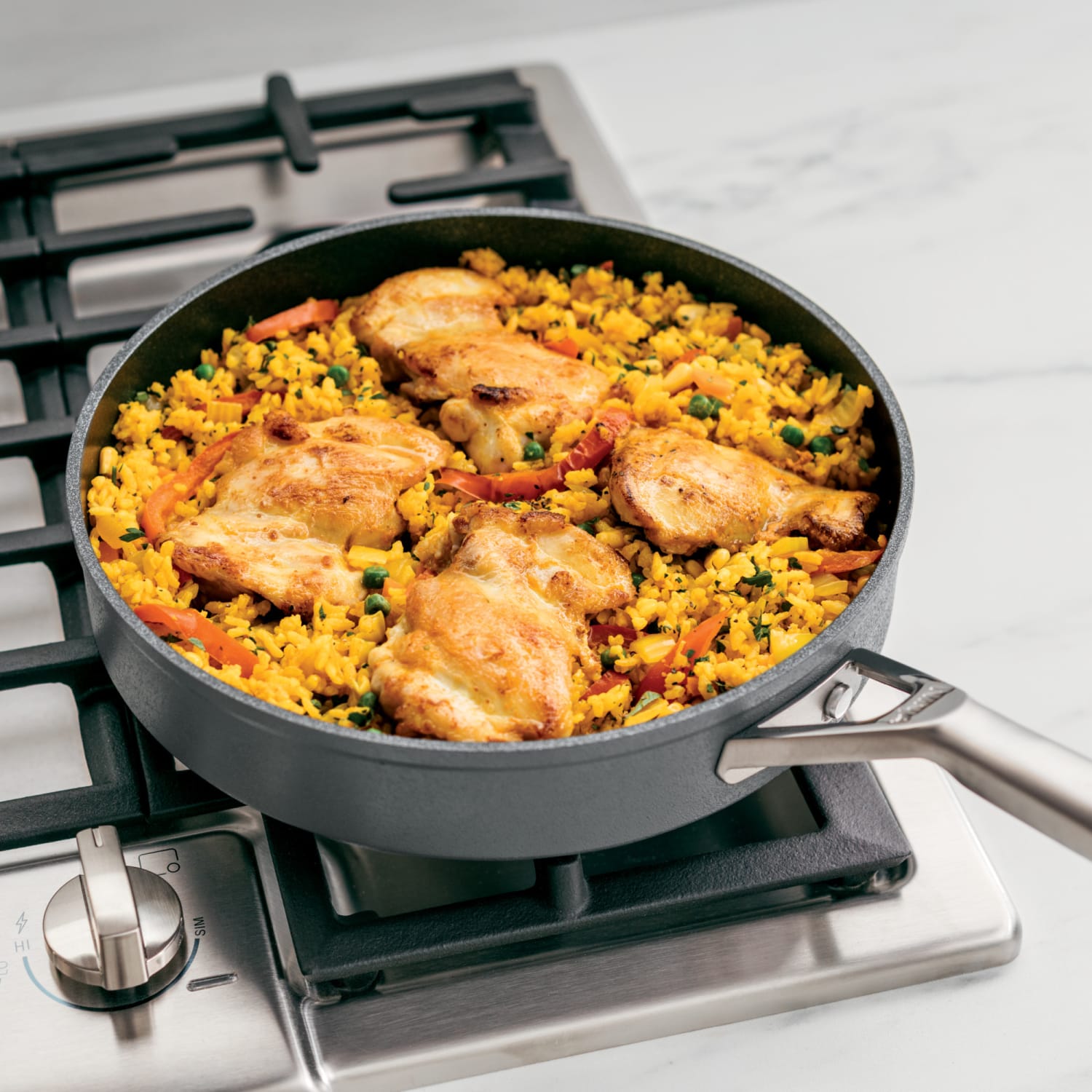 Ninja Foodi NeverStick Premium Hard-Anodized 3-Quart Saute Pan, Slate Gray - Image 4