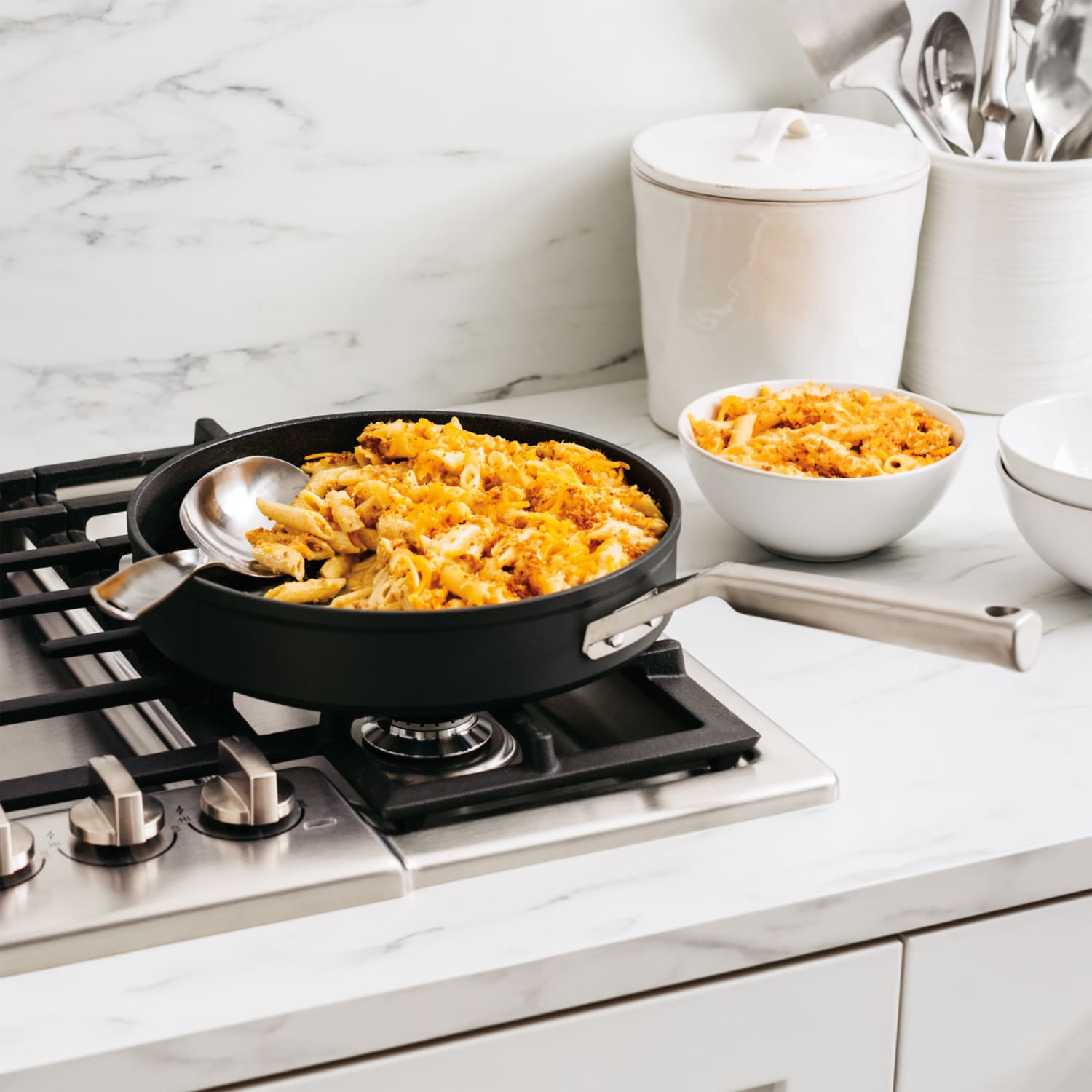 Ninja Foodi NeverStick Premium Hard-Anodized 3-Quart Saute Pan, Slate Gray - Image 6