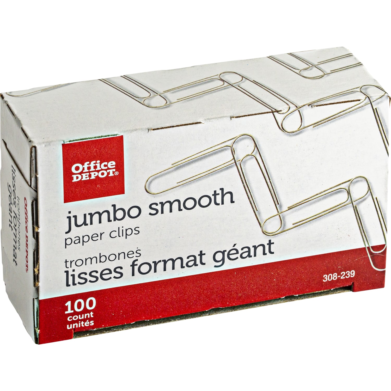 Office Depot Brand Paper Clips, Jumbo, Silver, Pack Of 10 Boxes, 100 Clips Per Box, 1,000 Total - Image 3