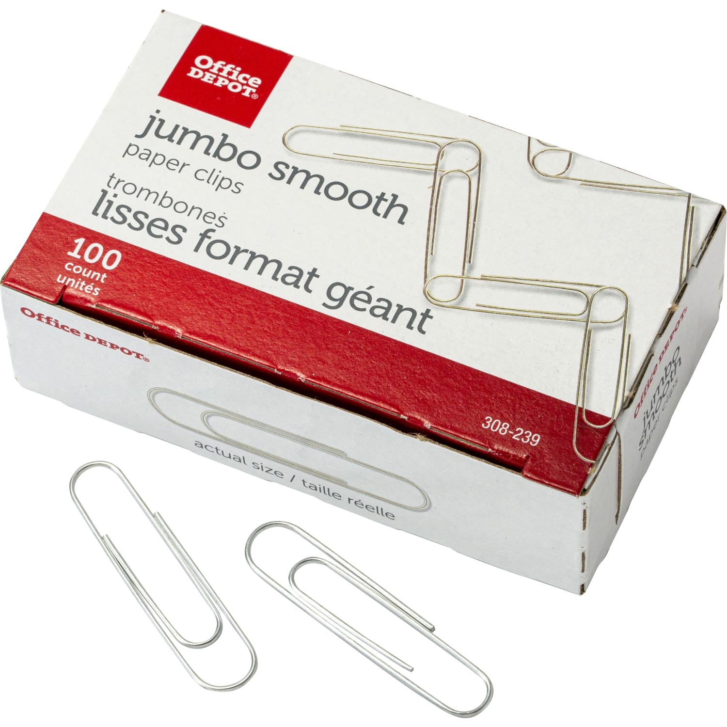 Office Depot Brand Paper Clips, Jumbo, Silver, Pack Of 10 Boxes, 100 Clips Per Box, 1,000 Total - Image 4