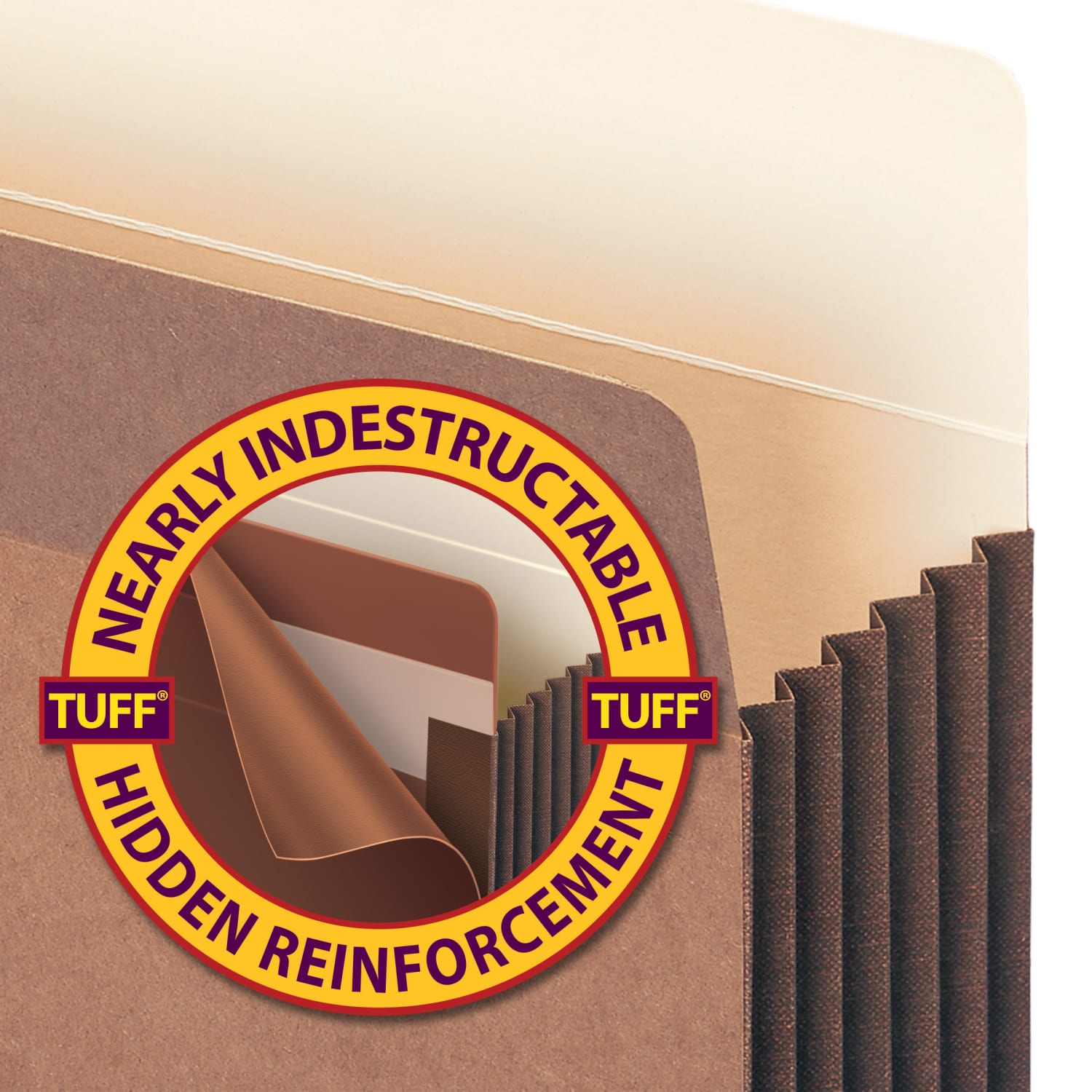 Smead TUFF Pocket File Pockets, 7in Expansion, 9 1/2in x 14 3/4in, 30% Recycled, Redrope, Pack Of 5 - Image 4