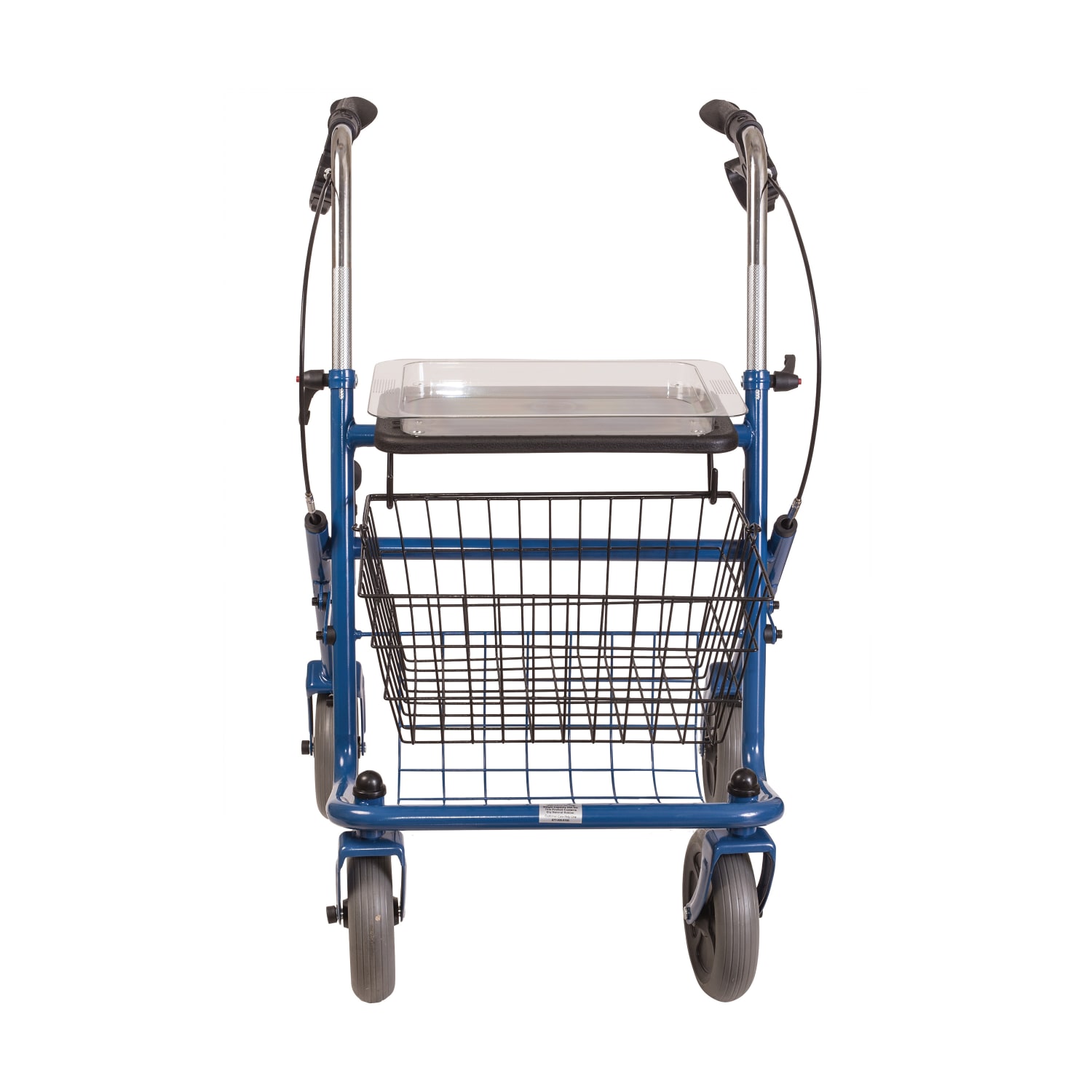DMI Classic Adjustable Steel Folding Rollator Walker, 38inH x 23inW x 29 1/2inD, Blue - Image 5
