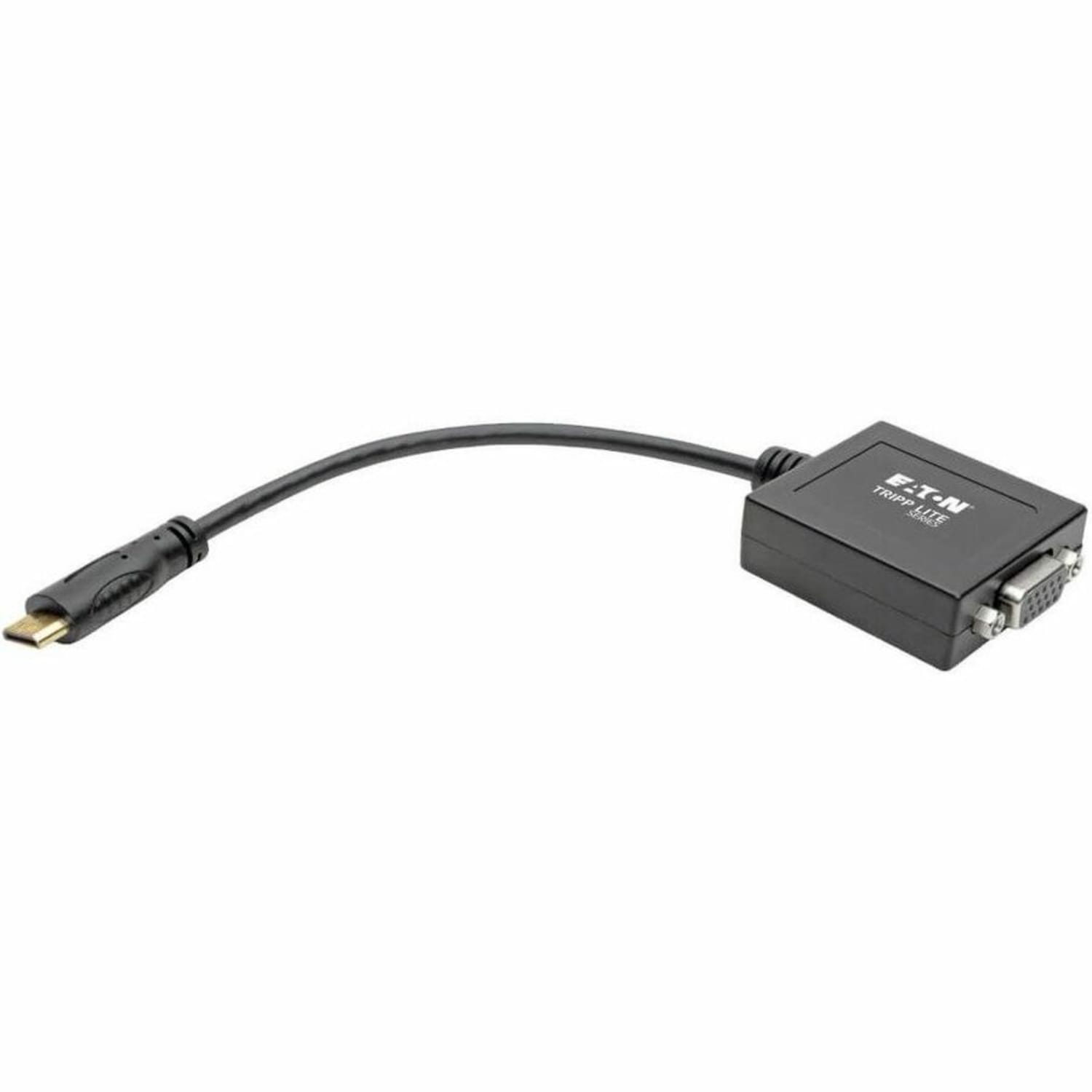 Eaton Tripp Lite Series Mini HDMI to VGA Adapter Converter fo Smartphone / Tablet / Ultrabook - Video converter - Mini-HDMI - VGA - black - Image 5