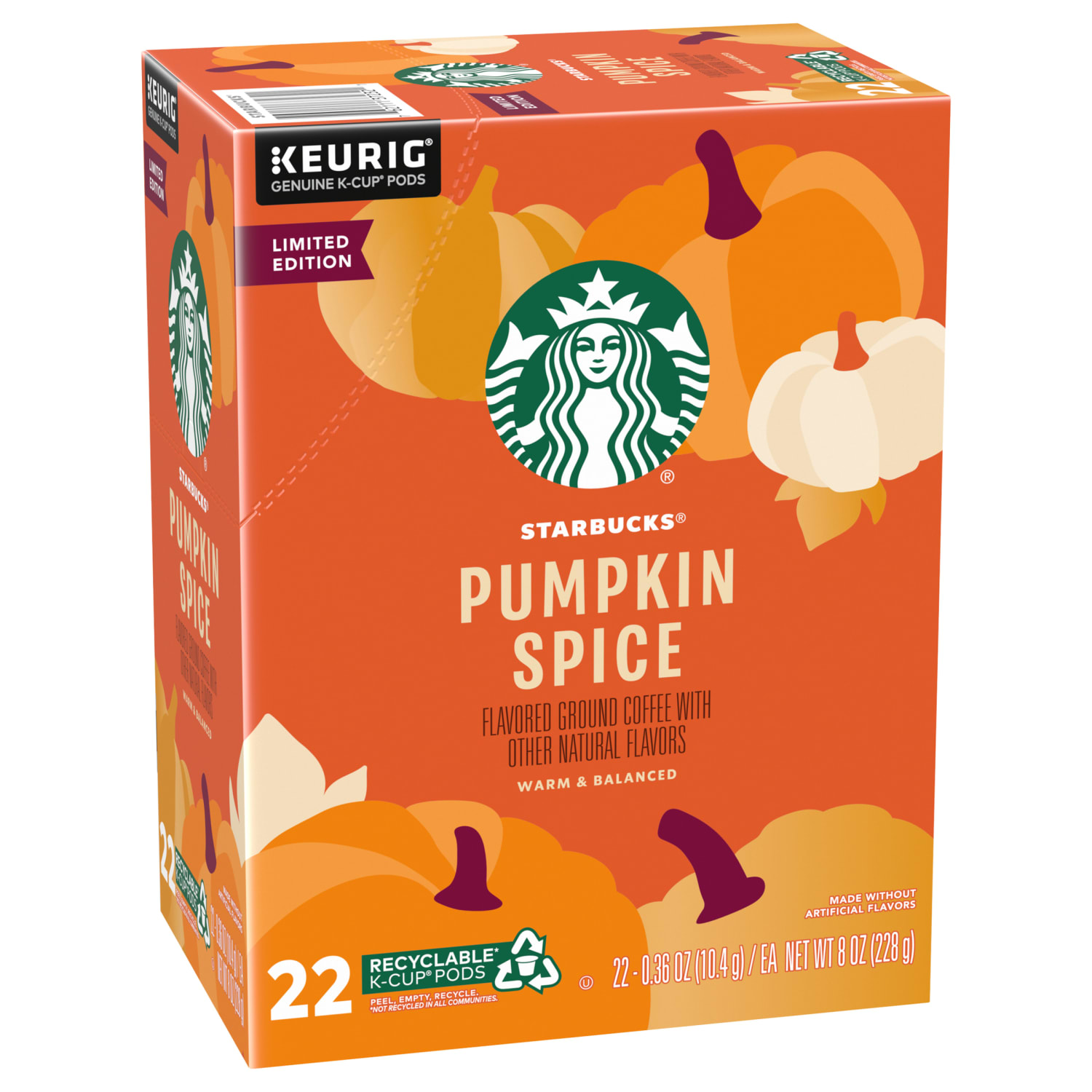 Starbucks Single-Serve Coffee K-Cup, Pumpkin Spice, Pack Of 22 K-Cups - Image 3