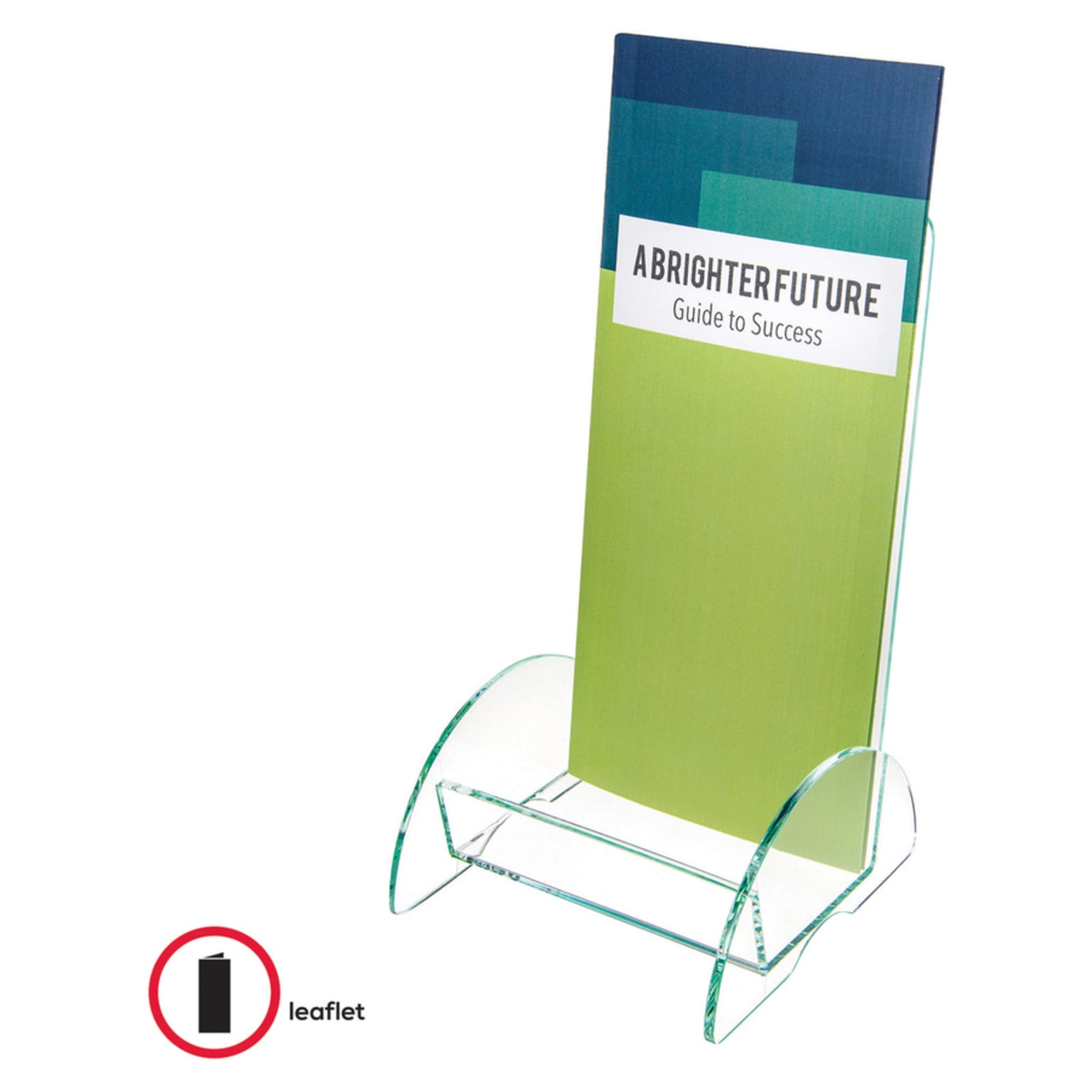 Deflecto Euro-Style Leaflet DocuHolder, 8inH x 4 1/2inW x 3 3/4inD, Clear/Green - Image 6