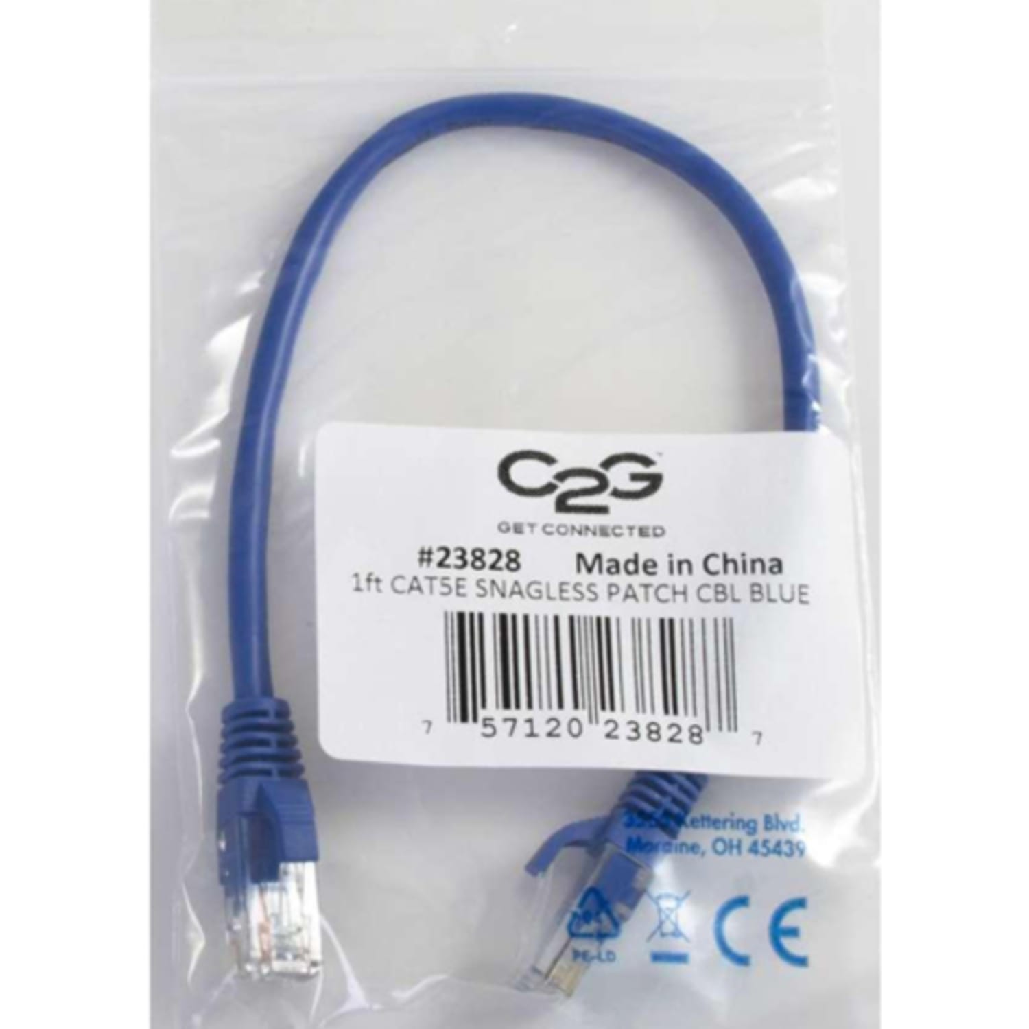 C2G 3ft Cat5e Ethernet Cable - Snagless Unshielded (UTP) - Blue - Cat5e for Network Device - RJ-45 Male - RJ-45 Male - 3ft - Blue - Image 5