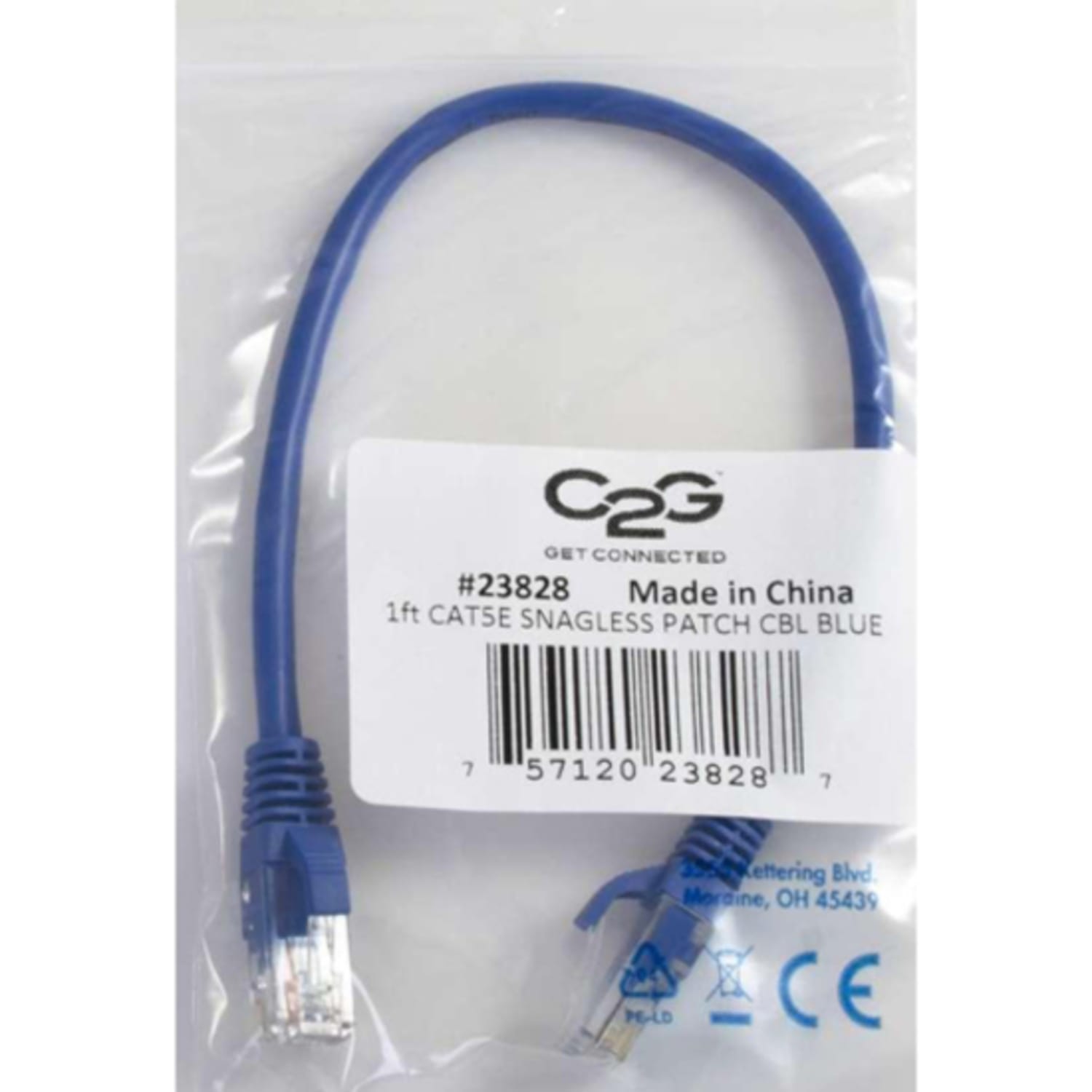 C2G 5ft Cat5e Ethernet Cable - Snagless Unshielded (UTP) - Blue - Category 5e for Network Device - RJ-45 Male - RJ-45 Male - 5ft - Blue - Image 3