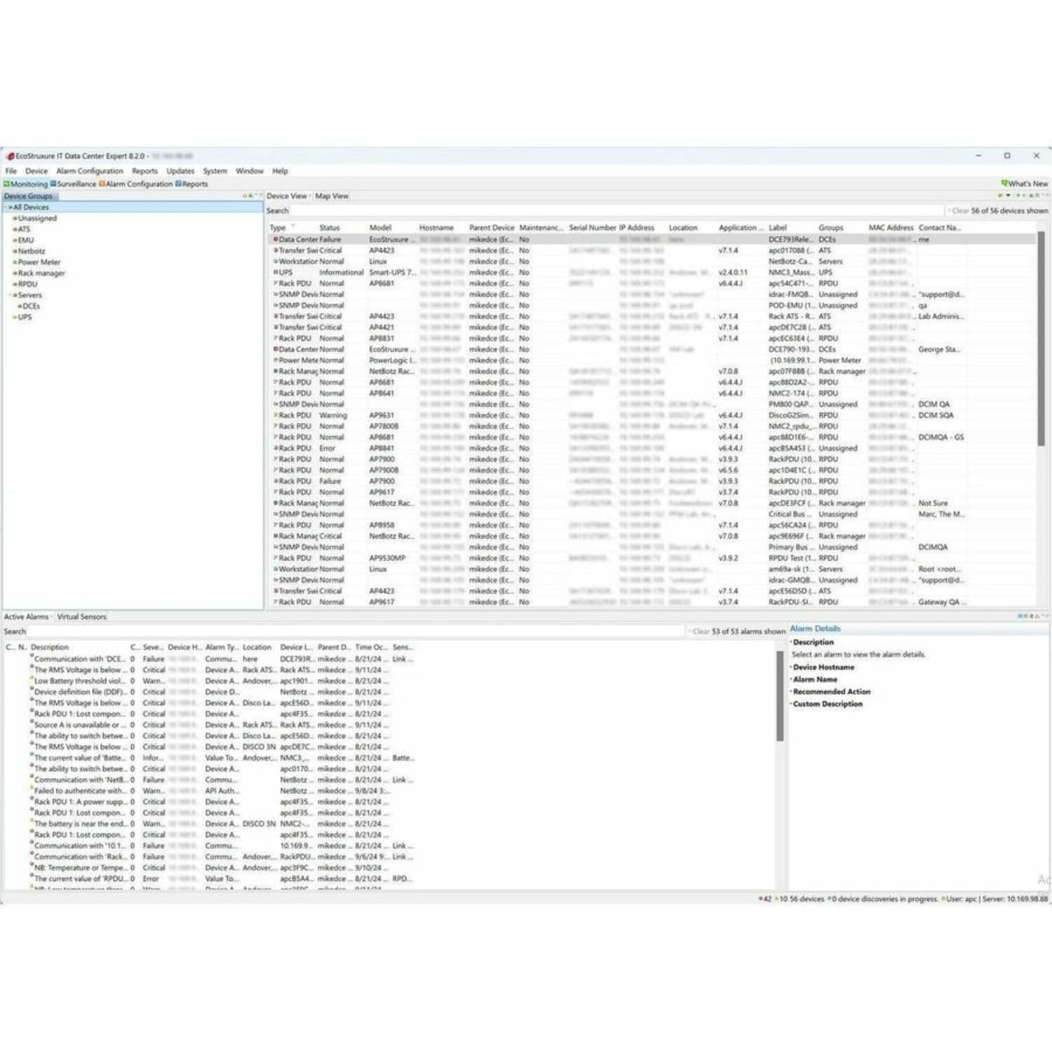 Appliance, EcoStruxure IT Data Center Expert, enterprise, up to 4025 devices, up to 250 surveillance cameras, remote monitoring, management - AP9475 - Image 3