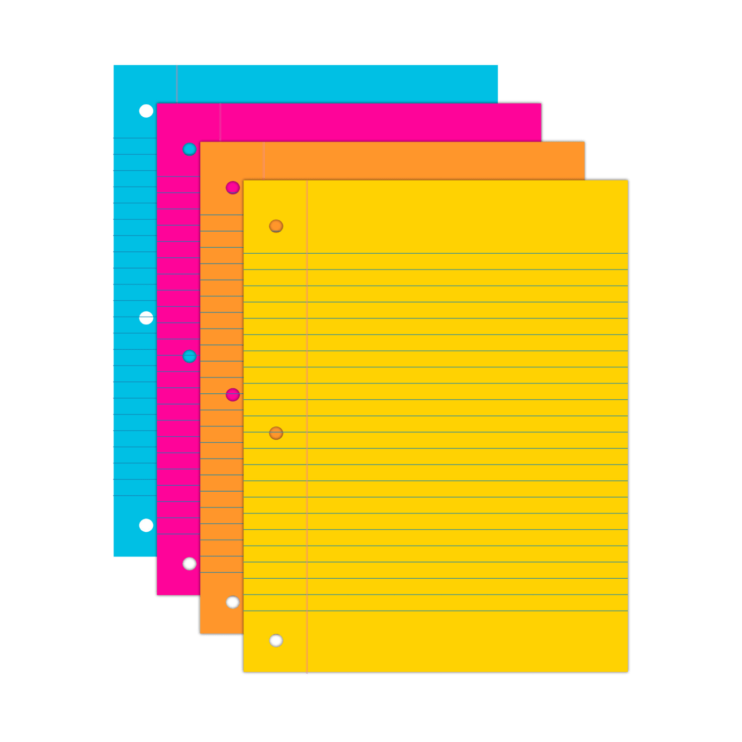 Astrobrights Filler Paper, 8in x 10 1/2in, Wide Ruled, 20 Lb, FSC Certified, Assorted Colors, Pack Of 100 Sheets - Image 3