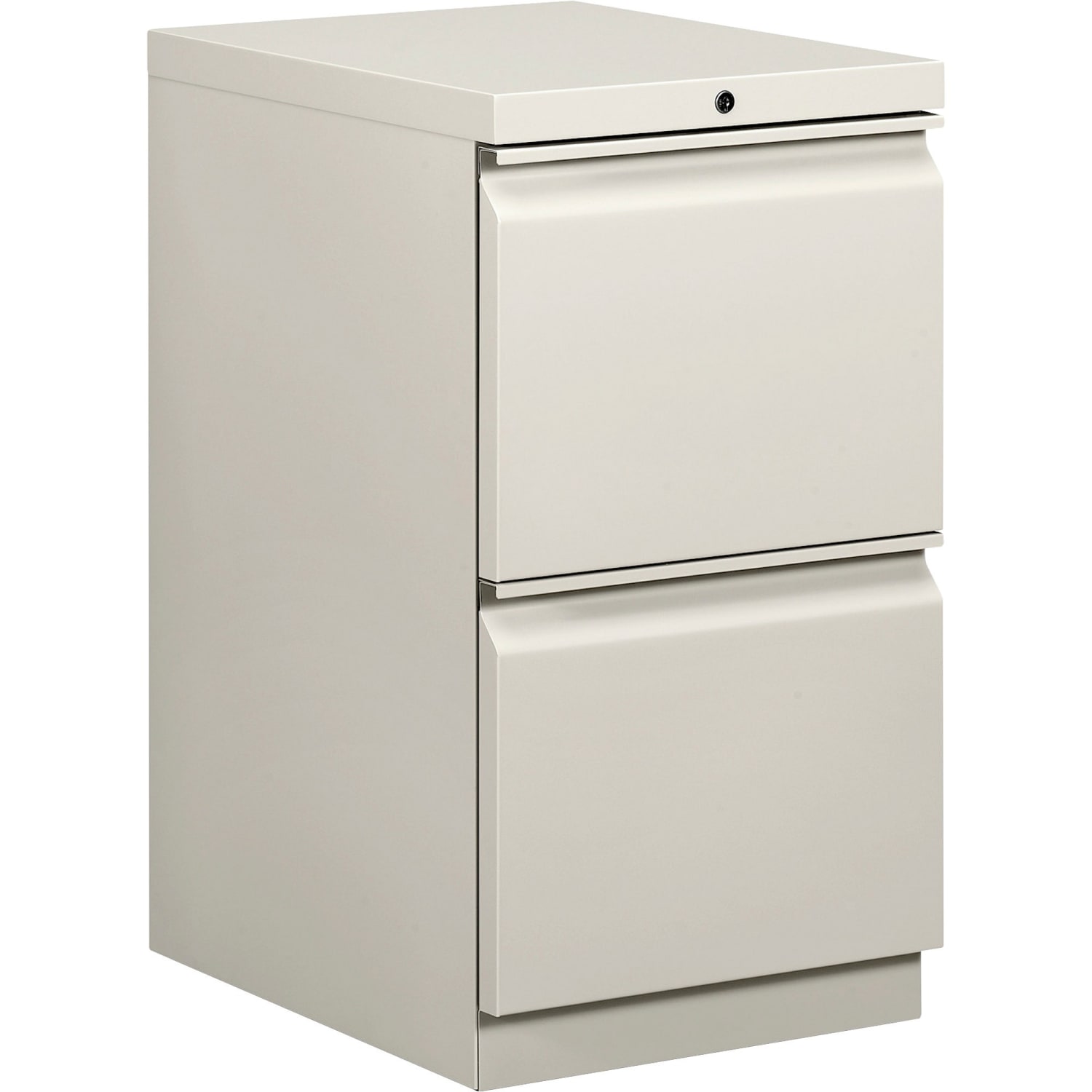 HON Brigade 15inW x 19-7/8inD Lateral 2-Drawer Mobile "R" Pull Pedestal File Cabinet, Light Gray - Image 3