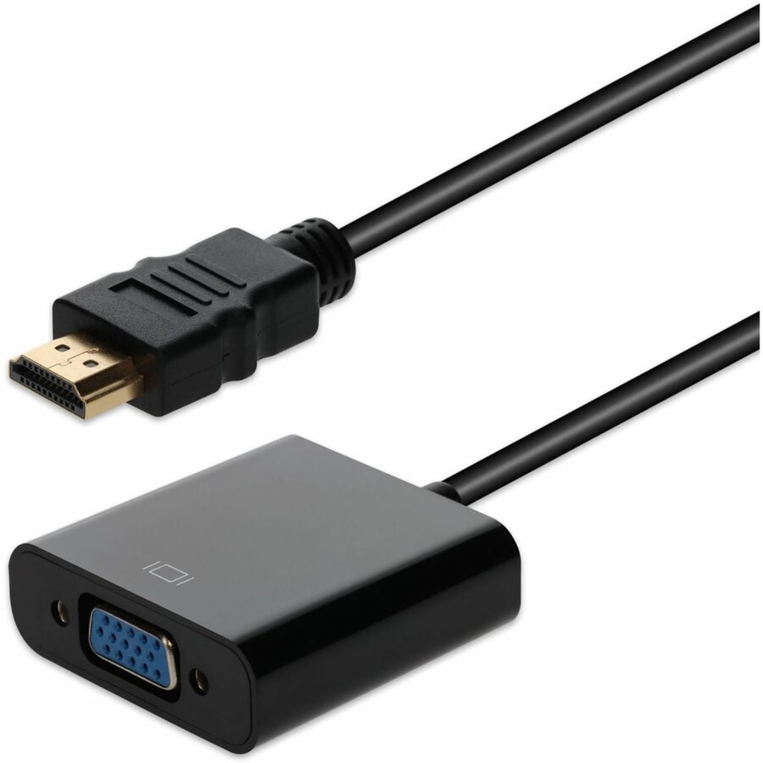 AddOn HDMI 1.3 Male to VGA Female Black Adapter Which Includes 3.5mm Audio and Micro USB Ports  - HDMI2VGAA - Image 3