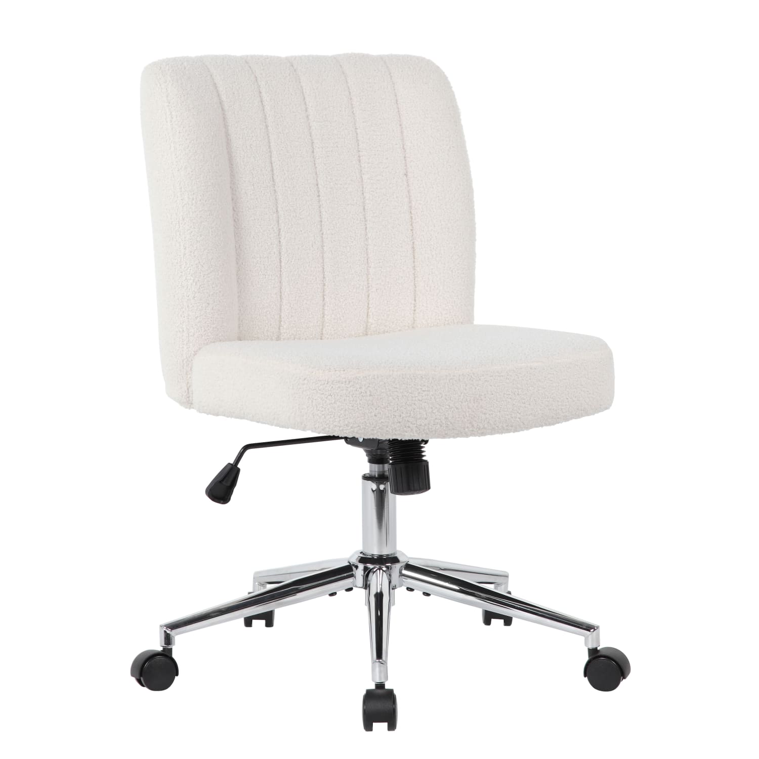 Boss Office Products Boucle Fabric Mid-Back Task Chair, Cream