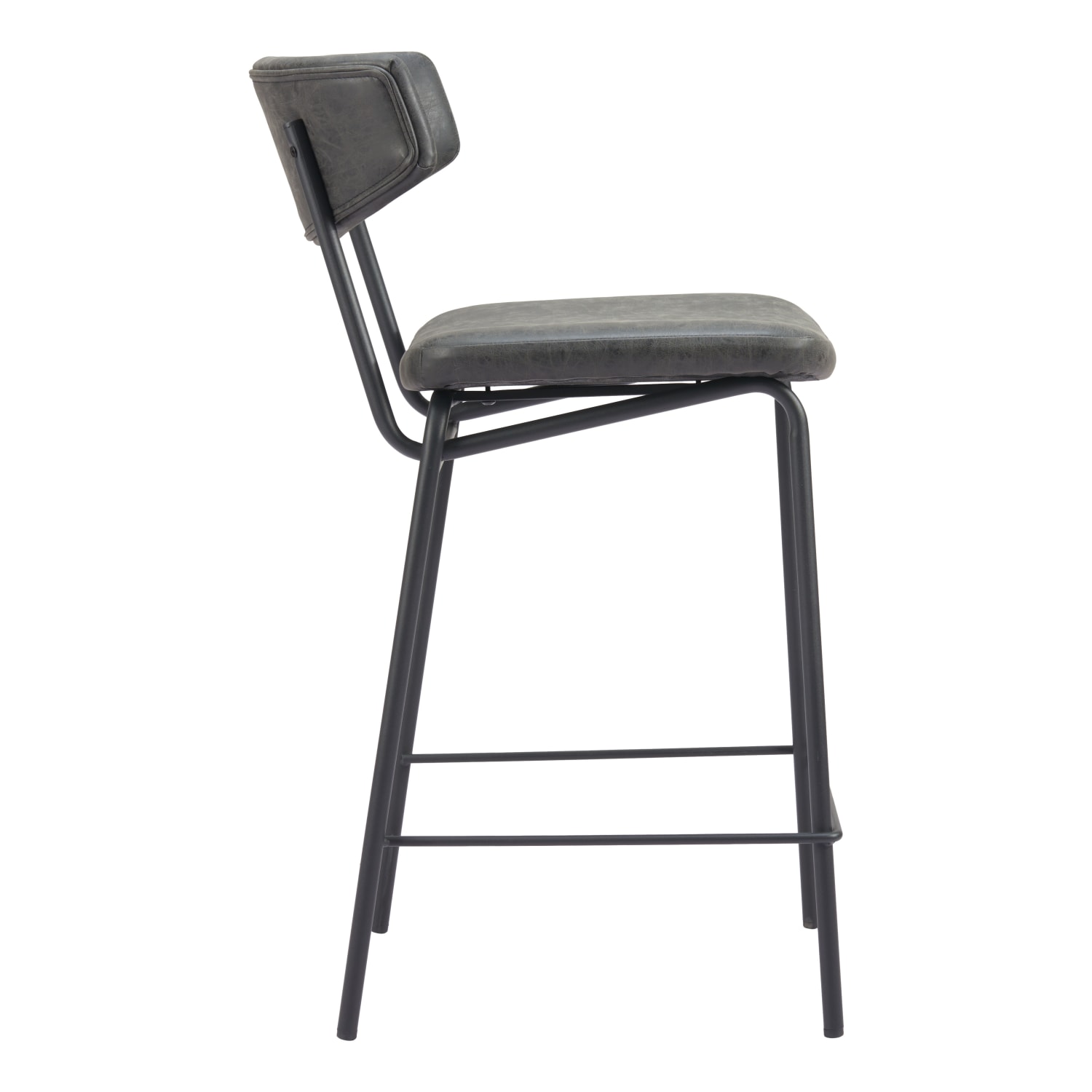 Zuo Charon CounterHeight Stools Vintage Black Set Of 2 Stools PopularChairscom Zuo Charon Counter Height Stools Vintage Black Set Of 2 Stools PopularChairscom