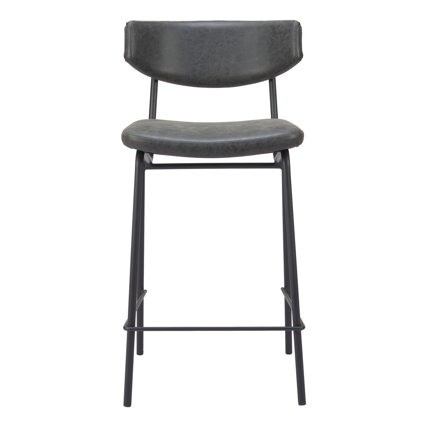 Zuo Charon Counter Height Stools Vintage Black Set Of 2 Stools PopularChairscom
