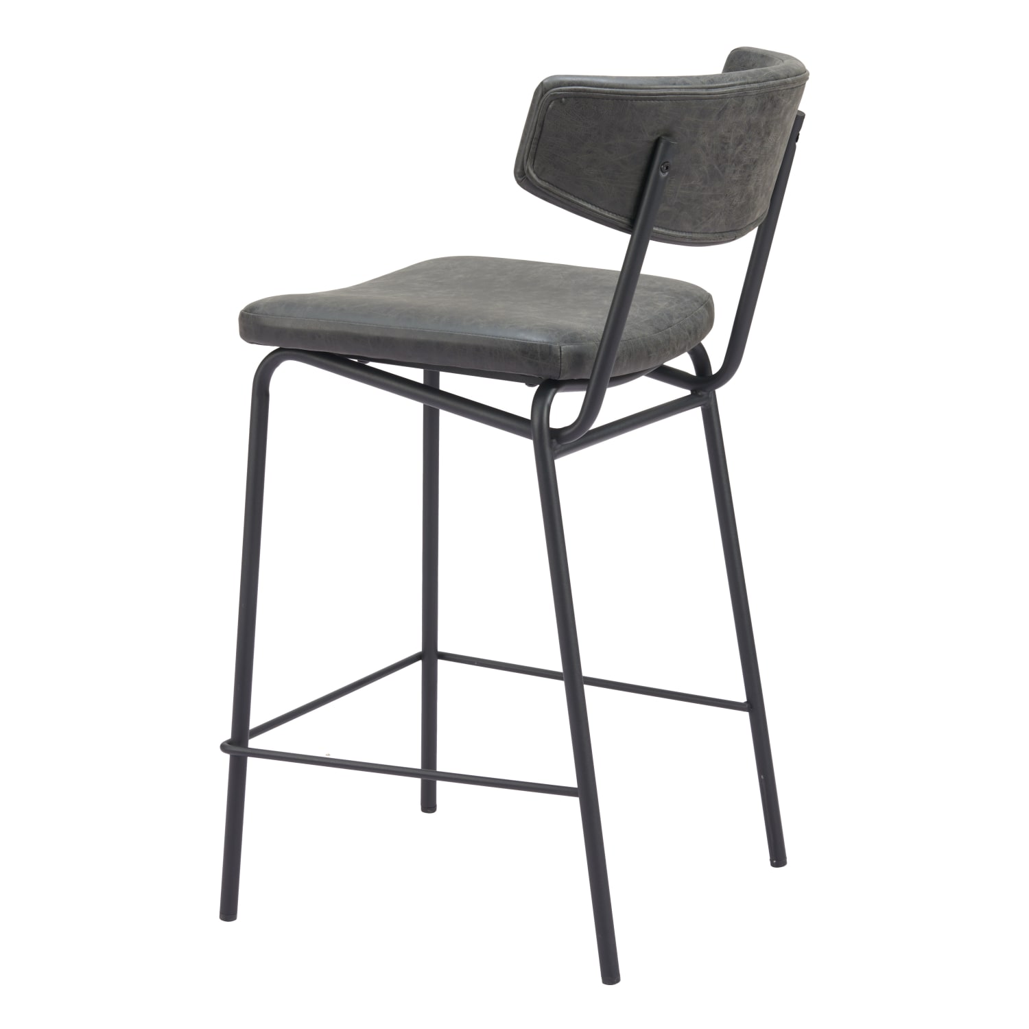 Zuo Charon CounterHeight Stools Vintage Black Set Of 2 Stools PopularChairscom Zuo Charon Counter Height Stools Vintage Black Set Of 2 Stools PopularChairscom