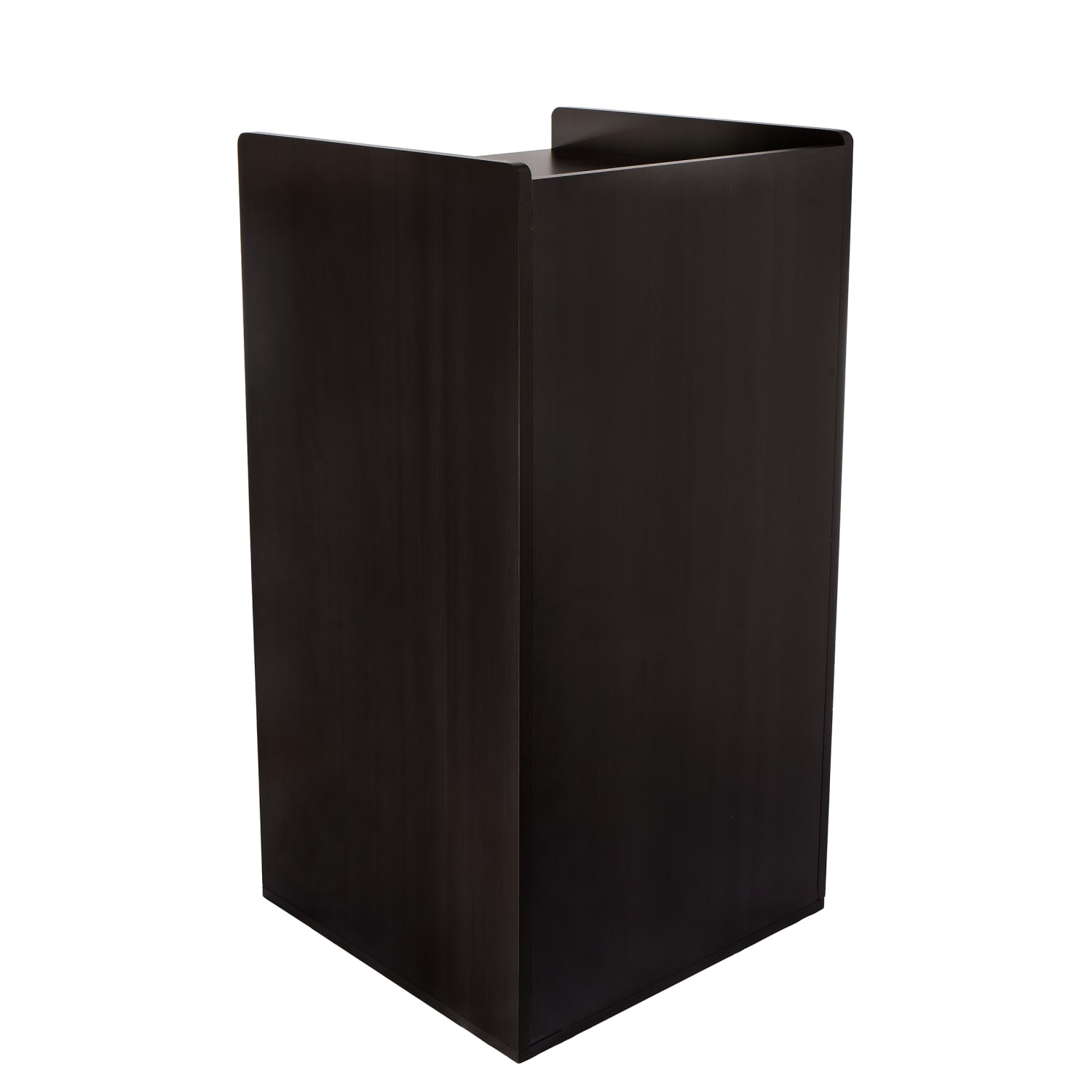 Alpine Industries Wood Commercial Tray Top Trash Can Enclosure, 40 Gallon, Black - Image 3